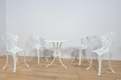 Art Nouveau Aluminum Garden Chairs, 1950s, United Knigdom, Set of 5