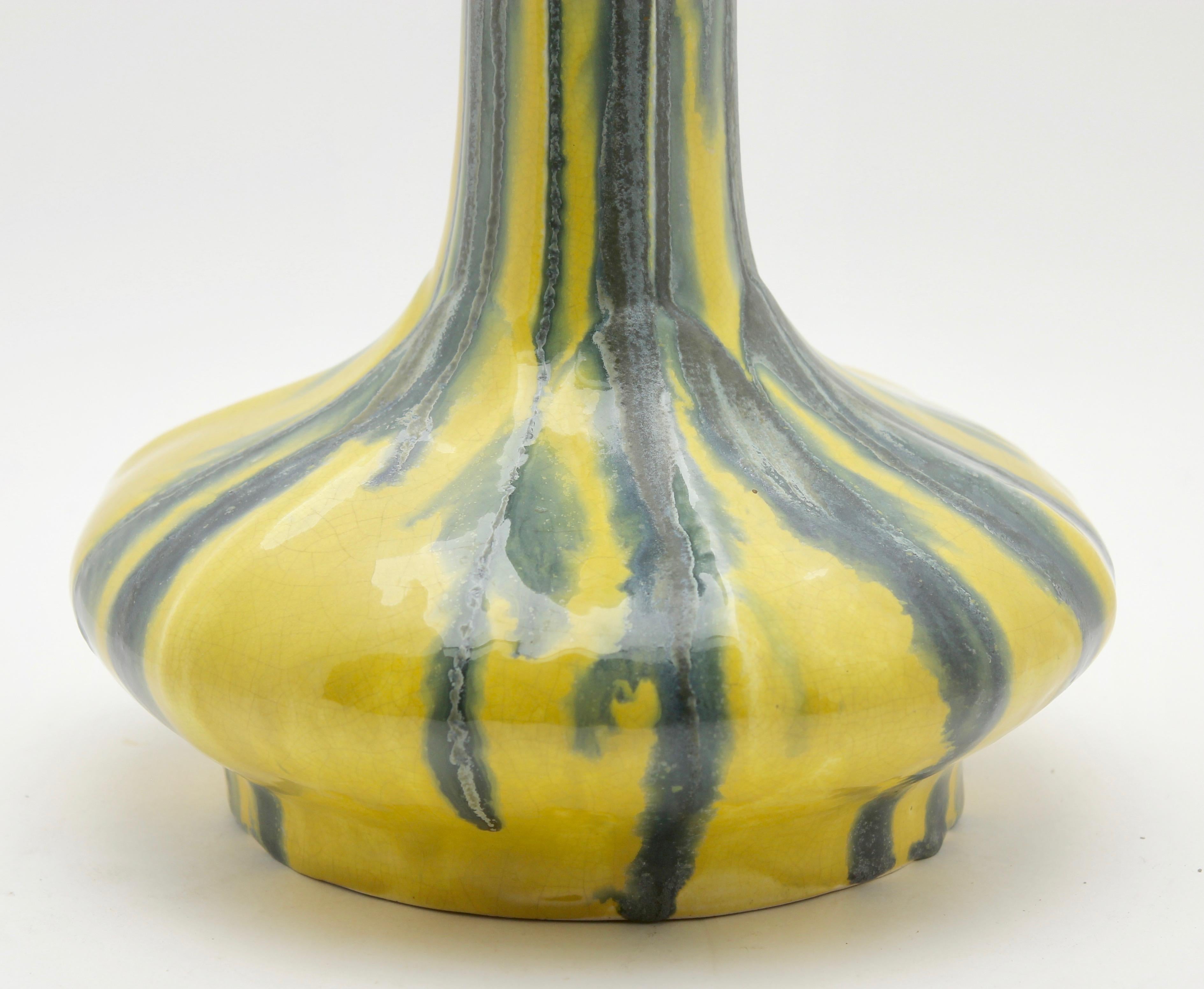 Art nouveau Vase « Soliflower » vernissé Art Nouveau AMC, Wasmuel, fabriqué en Belgique en vente