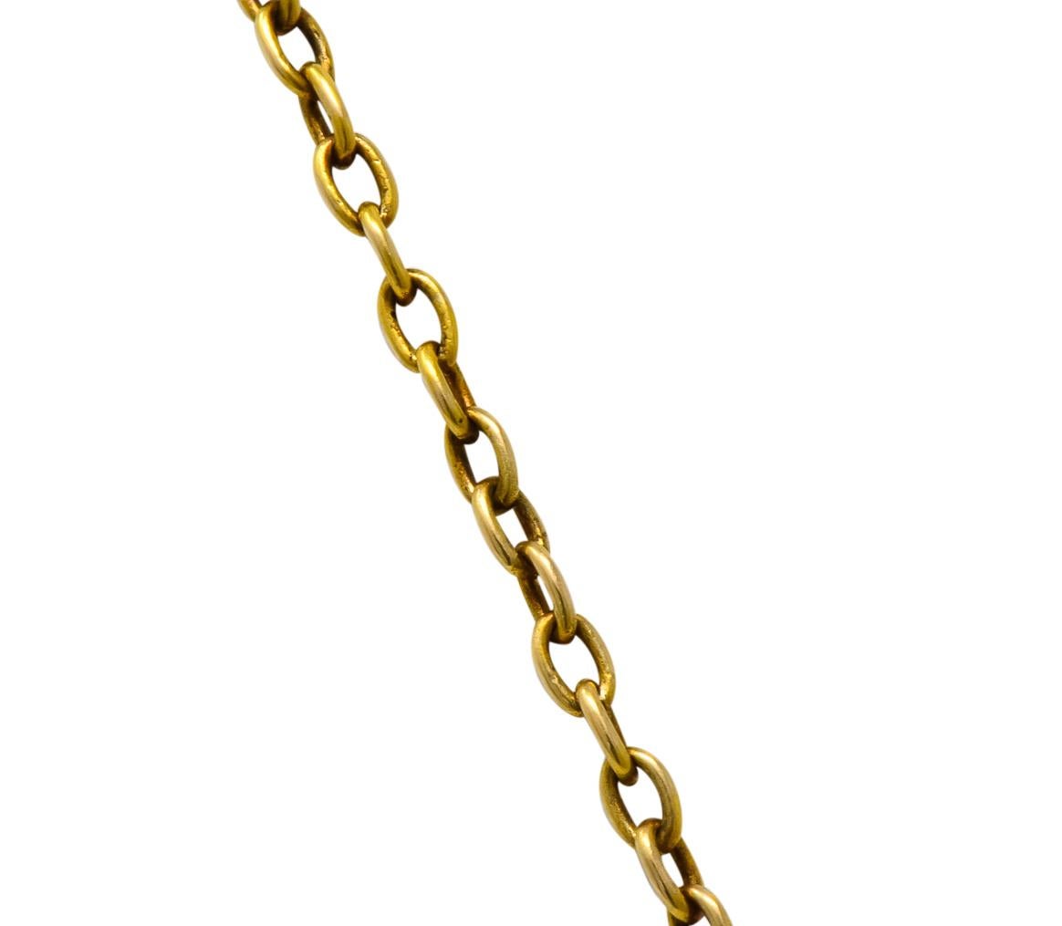 Art Nouveau Amethyst 14 Karat Gold Swag Style Necklace 1