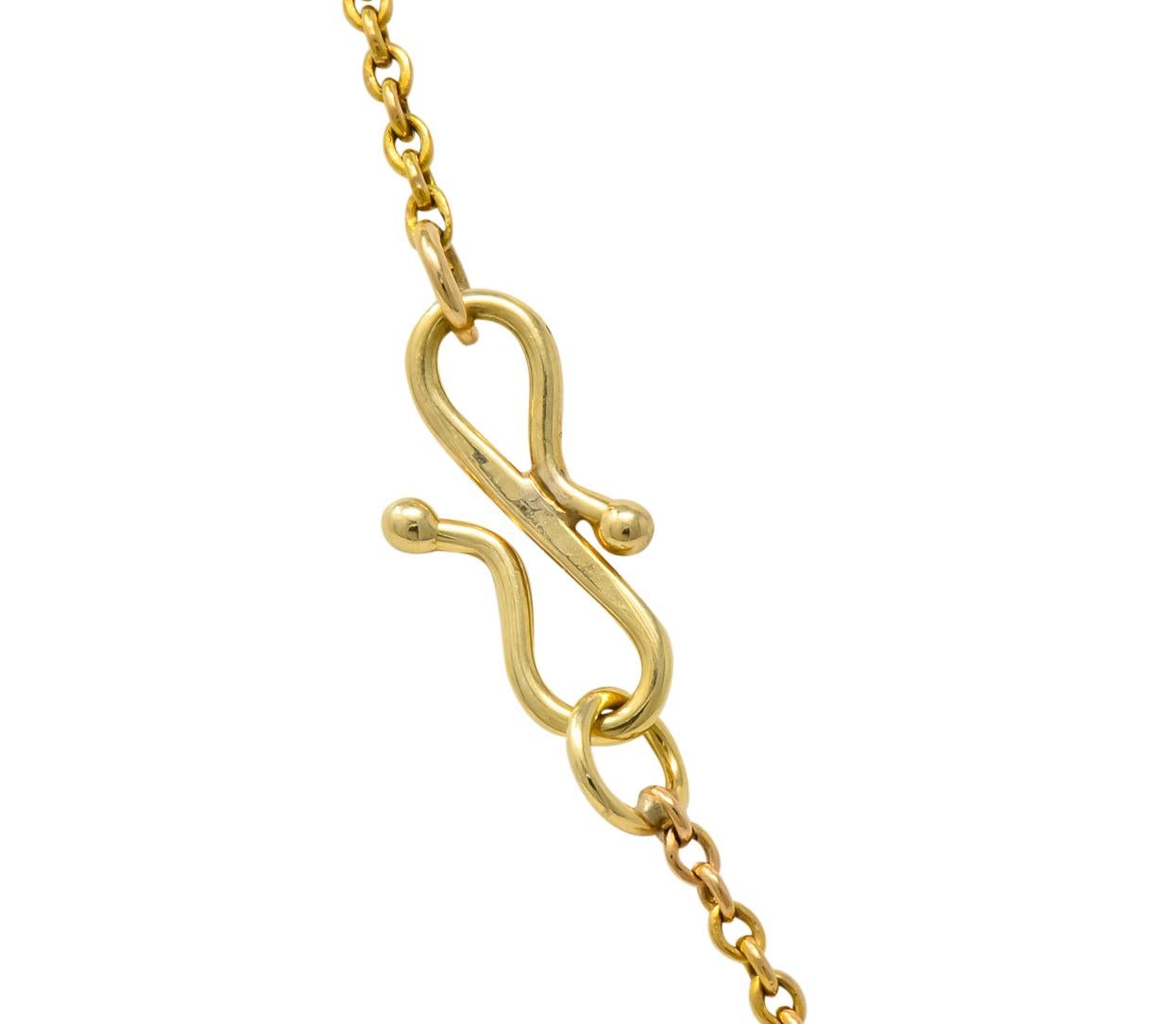 Art Nouveau Amethyst 14 Karat Gold Swag Style Necklace 2