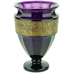 Antique Art Nouveau Amethyst Moser Vase