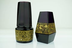 Art Nouveau Amethyst Moser Vases