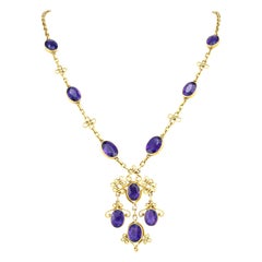 Art Nouveau Amethyst Yellow Gold Necklace at 1stDibs | art deco ...