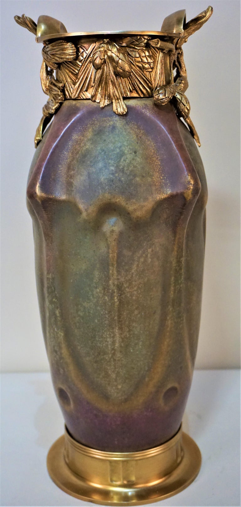 Art Nouveau Amphora Pottery and Bronze Vase at 1stDibs art nouveau