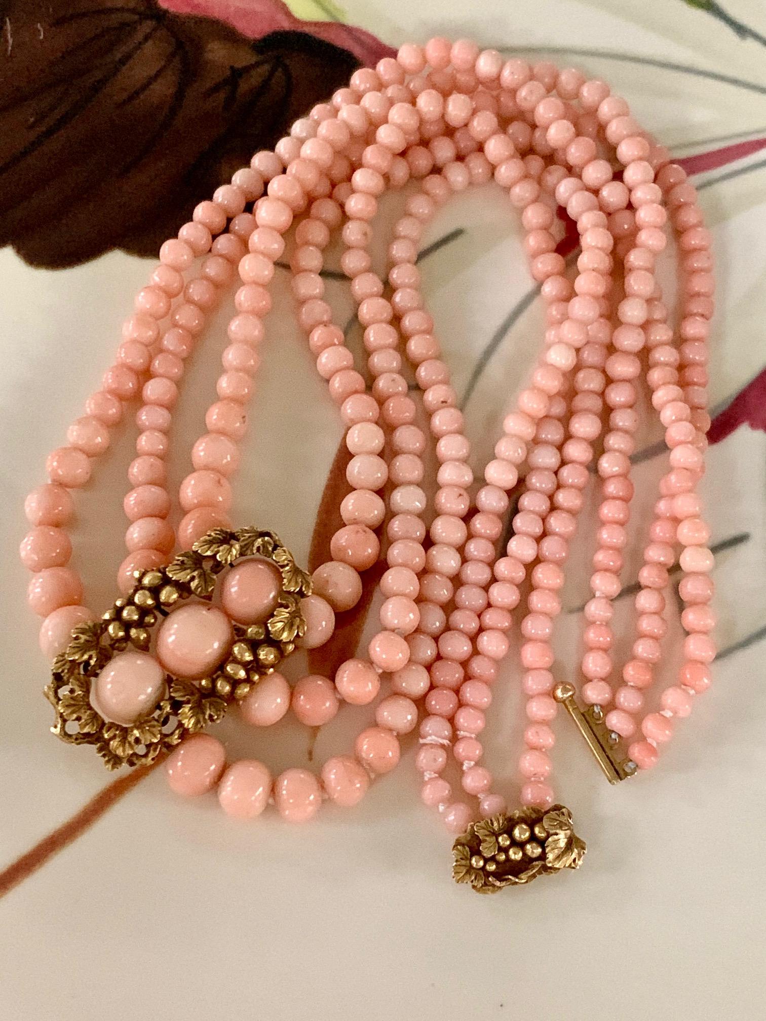 angel skin coral necklace