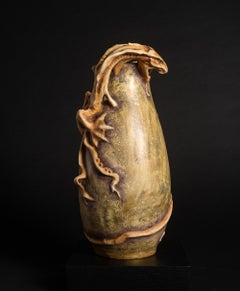 Art Nouveau Angry Web-Footed Sea Monster Vase by Eduard Stellmacher for Amphora