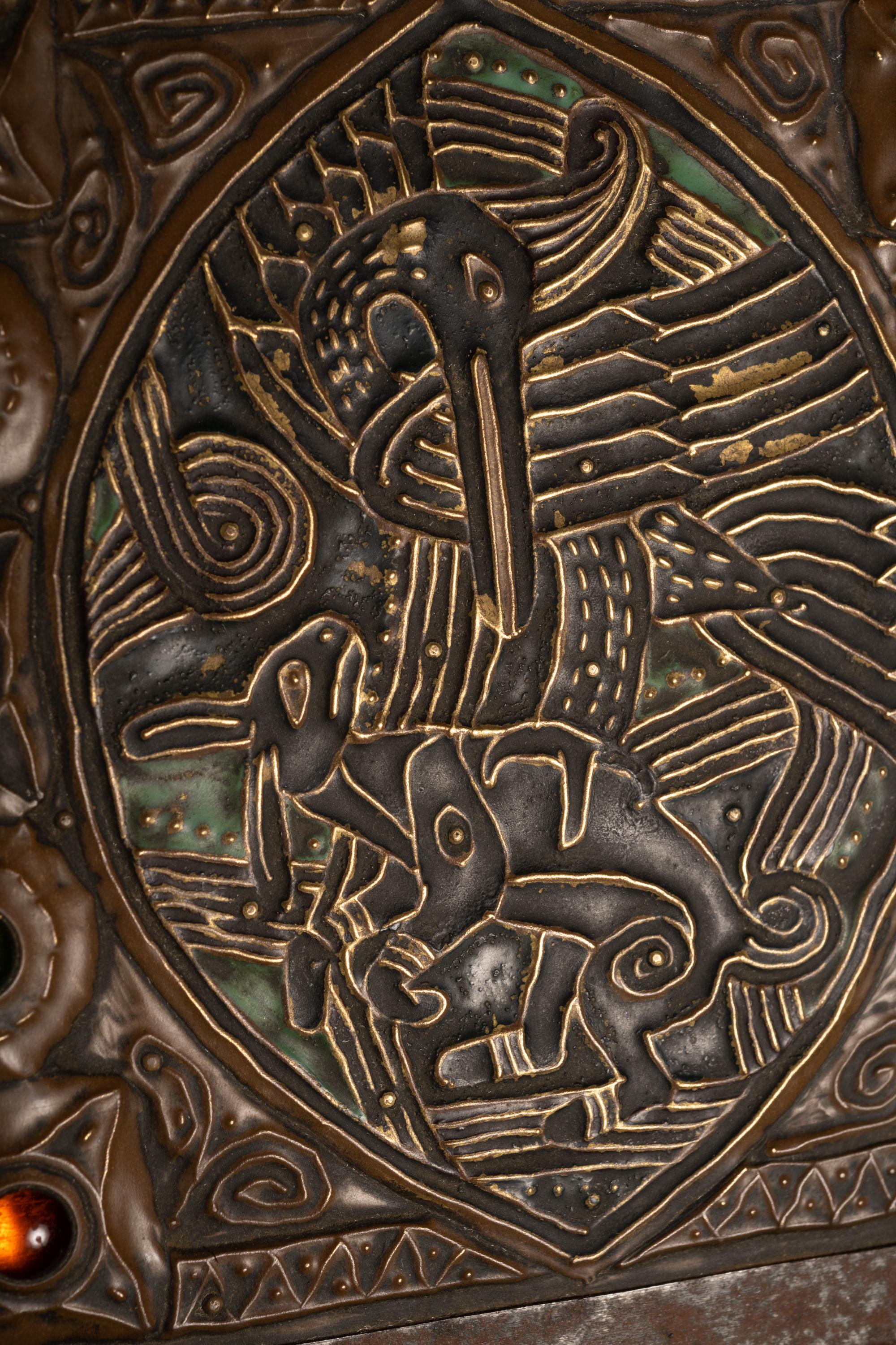 Caja repoussé Art Nouveau de cría de animales de Alfred Daguet en venta 8