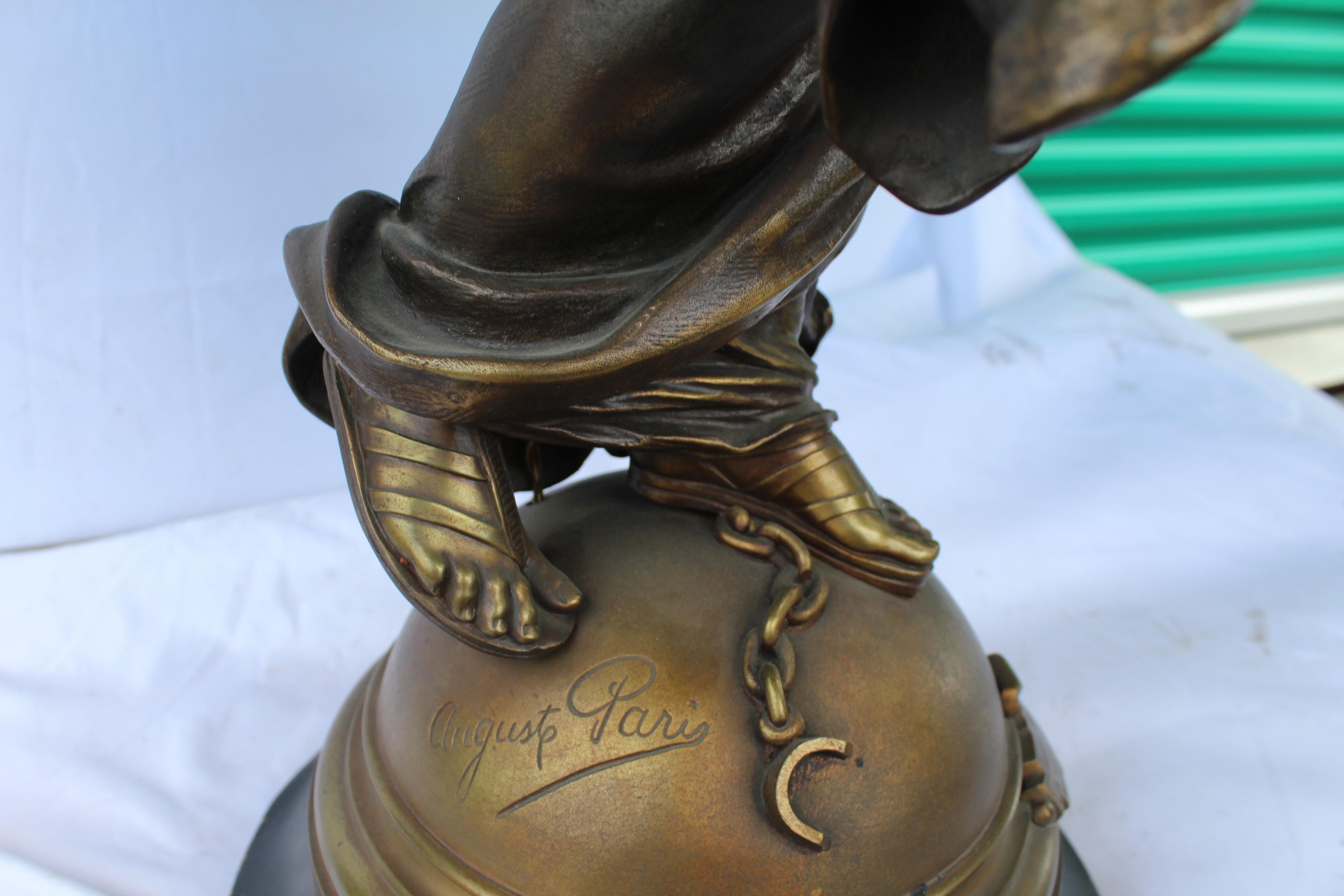 Art Nouveau Antike Dame Bronze 19. Jahrhundert Groß (Spätes 19. Jahrhundert) im Angebot