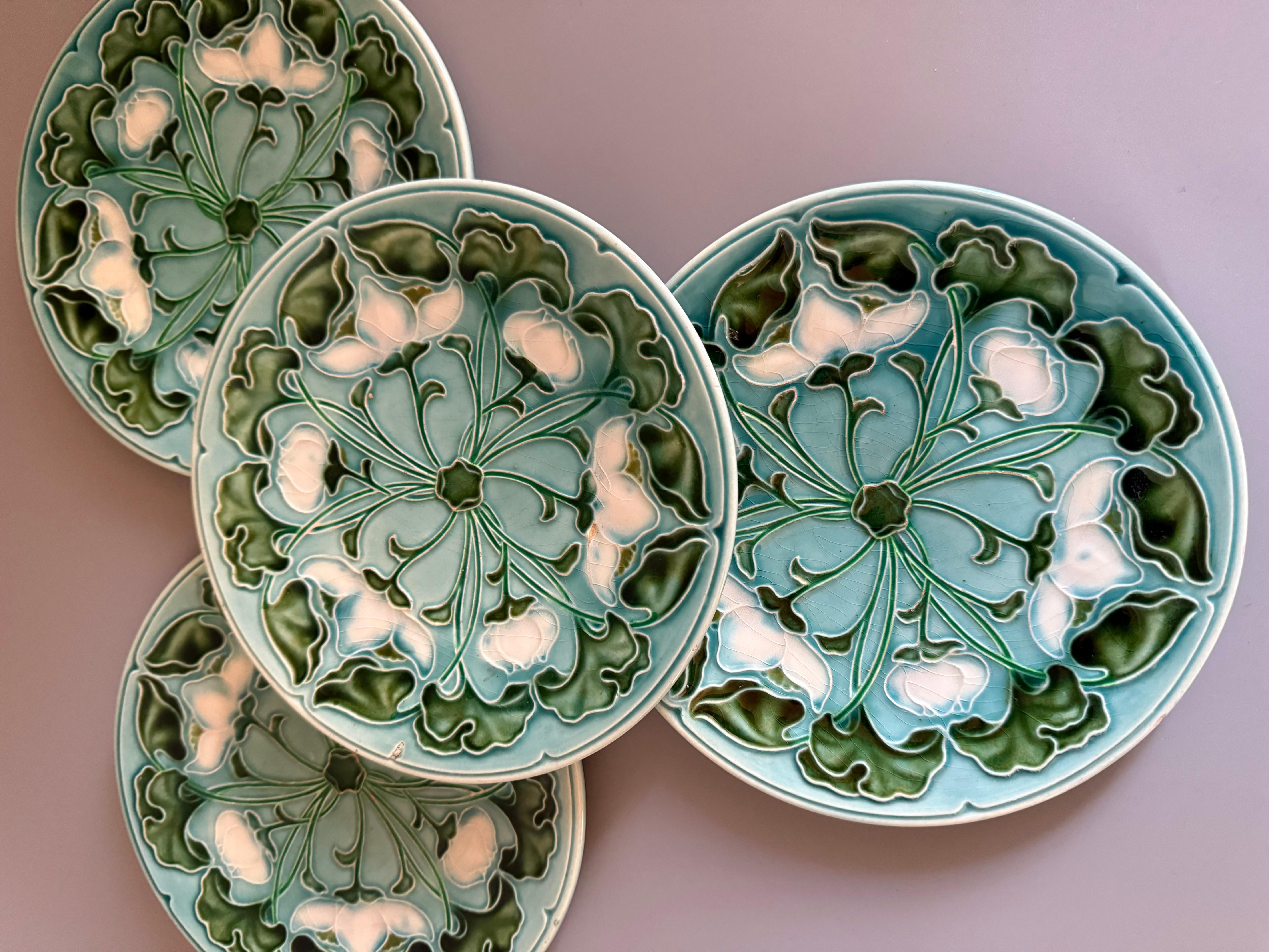 Arte antica maiolica Villeroy & Boch  4 tavole Fine del XIX secolo in vendita 3