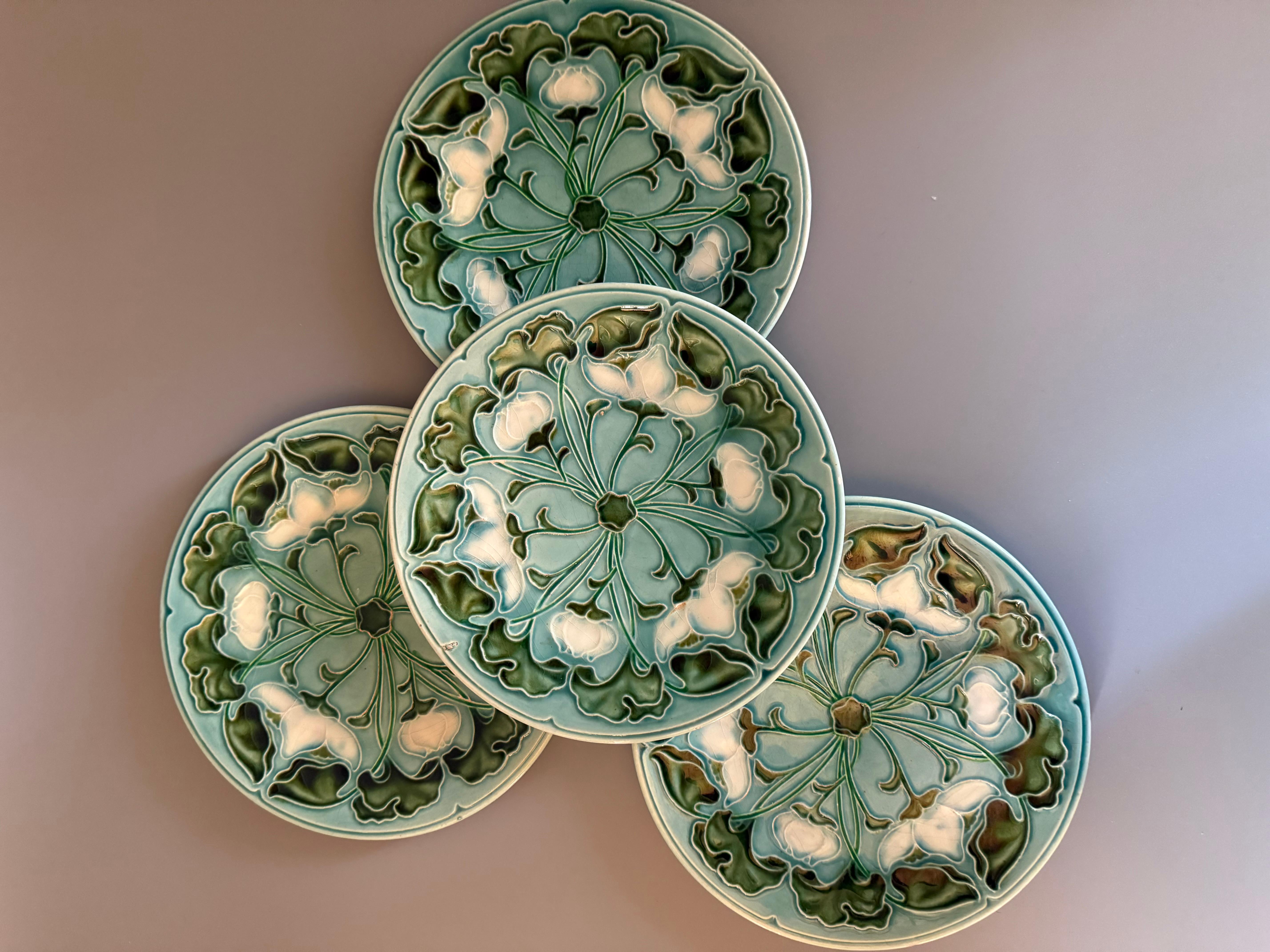 Arte antica maiolica Villeroy & Boch  4 tavole Fine del XIX secolo in vendita 1