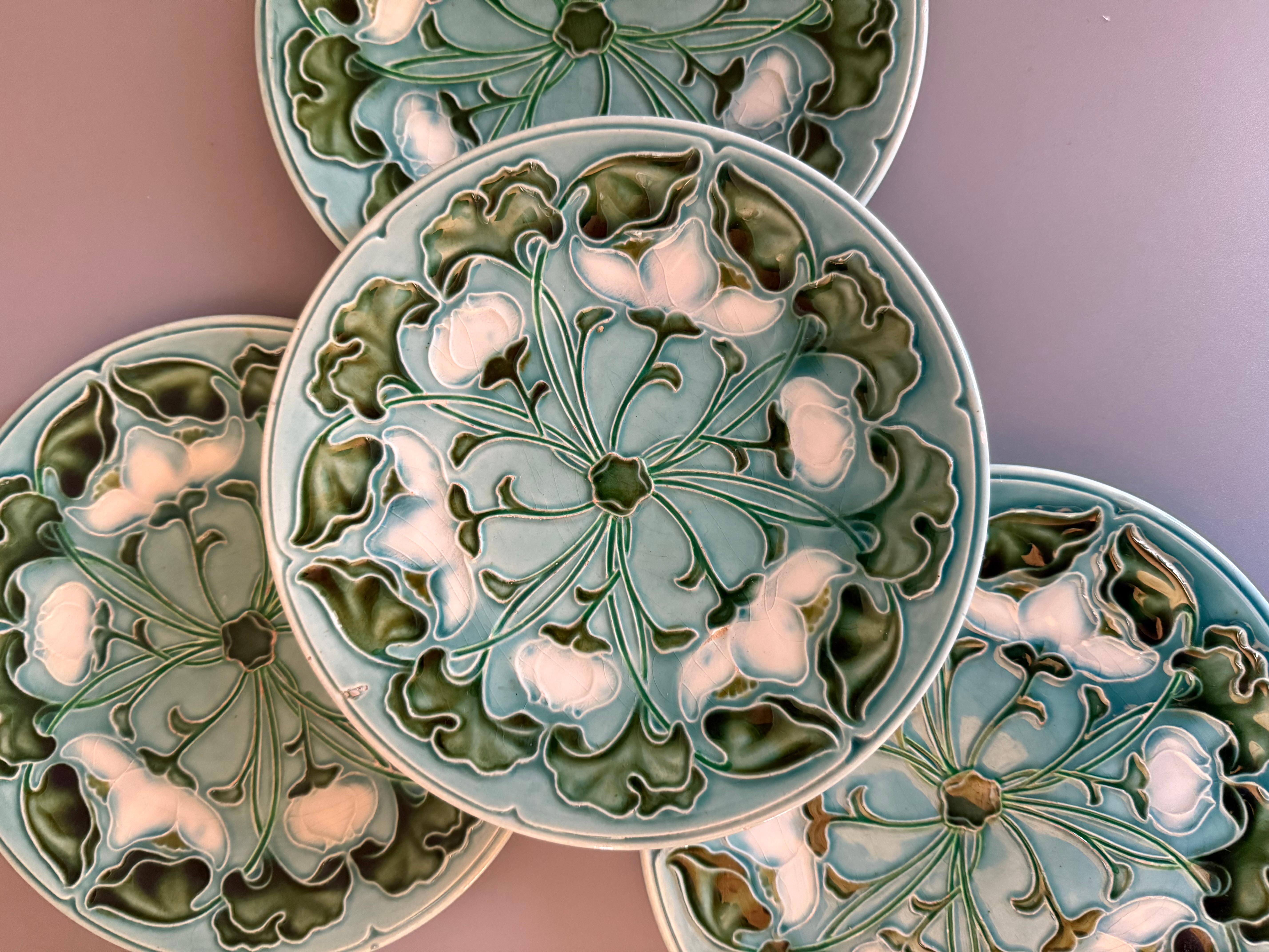 Arte antica maiolica Villeroy & Boch  4 tavole Fine del XIX secolo in vendita 2