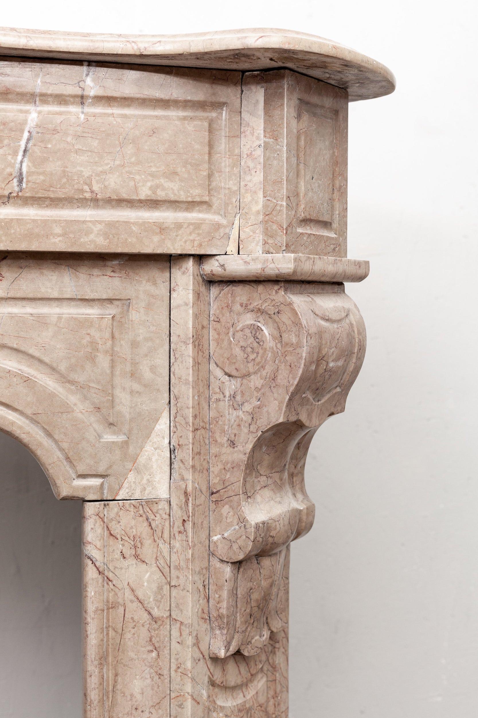 Art Nouveau Antique Marble Fireplace In Good Condition In Oostvoorne, NL