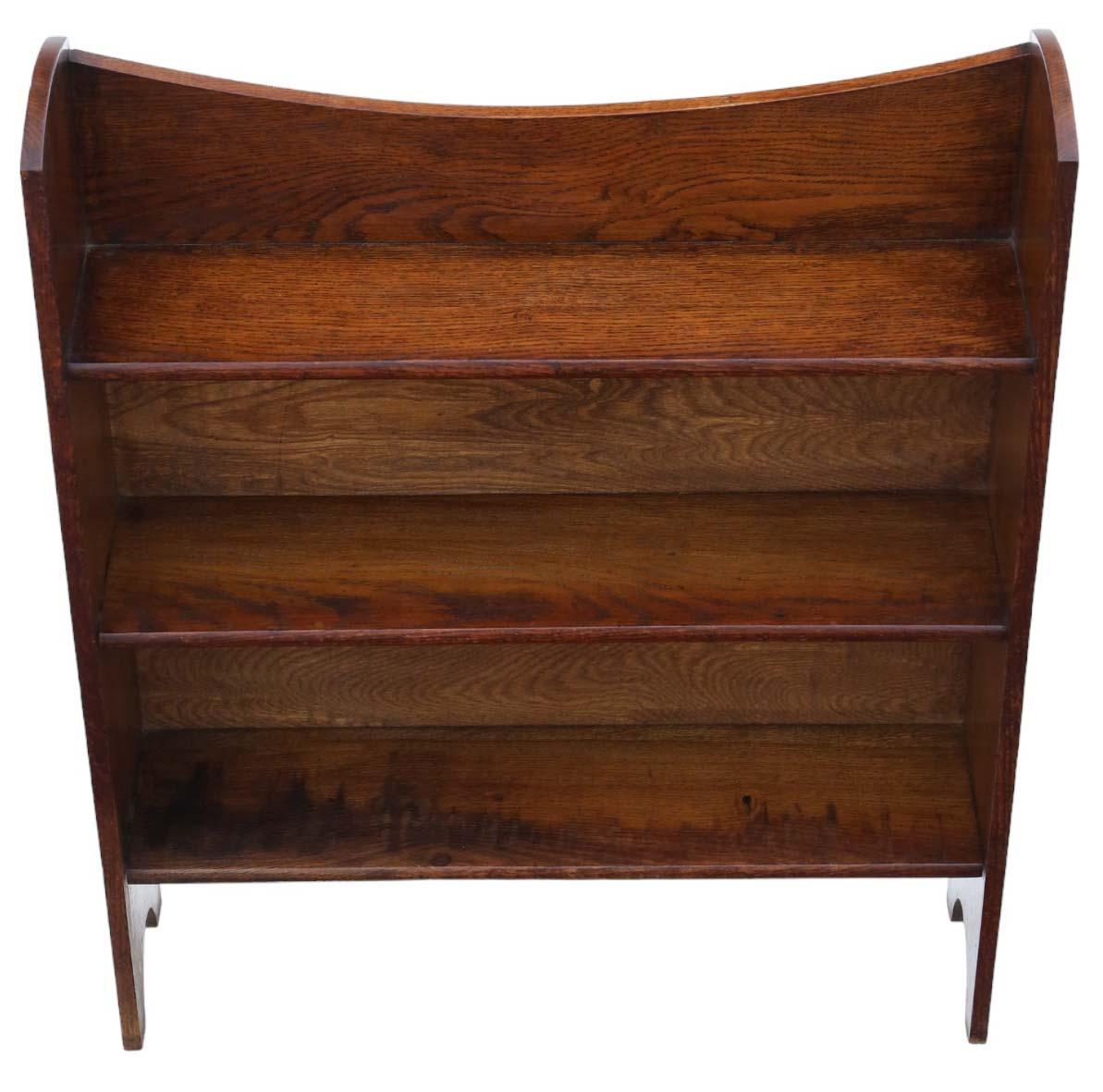 Early 20th Century Art Nouveau Antique Oak Bookcase Display Cabinet - Quality C1910 Piece For Sale