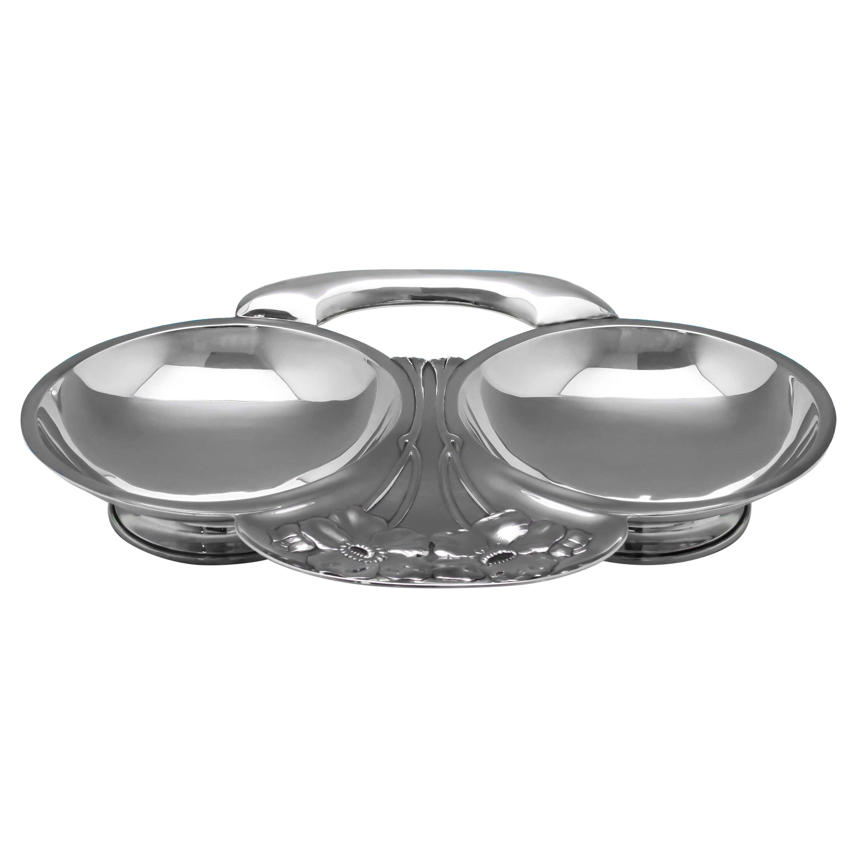 Antique Sterling Silver Jewelry Dish For Sale at 1stDibs