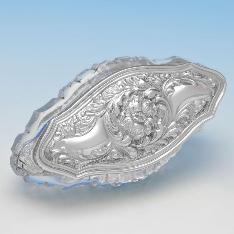 Art Nouveau Antique Sterling Silver Dressing Table Box by Henry Bushell ...
