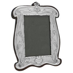 Art nouveau antique sterling silver photograph frame made in Chester in 1903