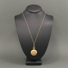 Art Nouveau Antique Swiss 14K Gold Pocket Watch with Old Cut Diamonds in Box