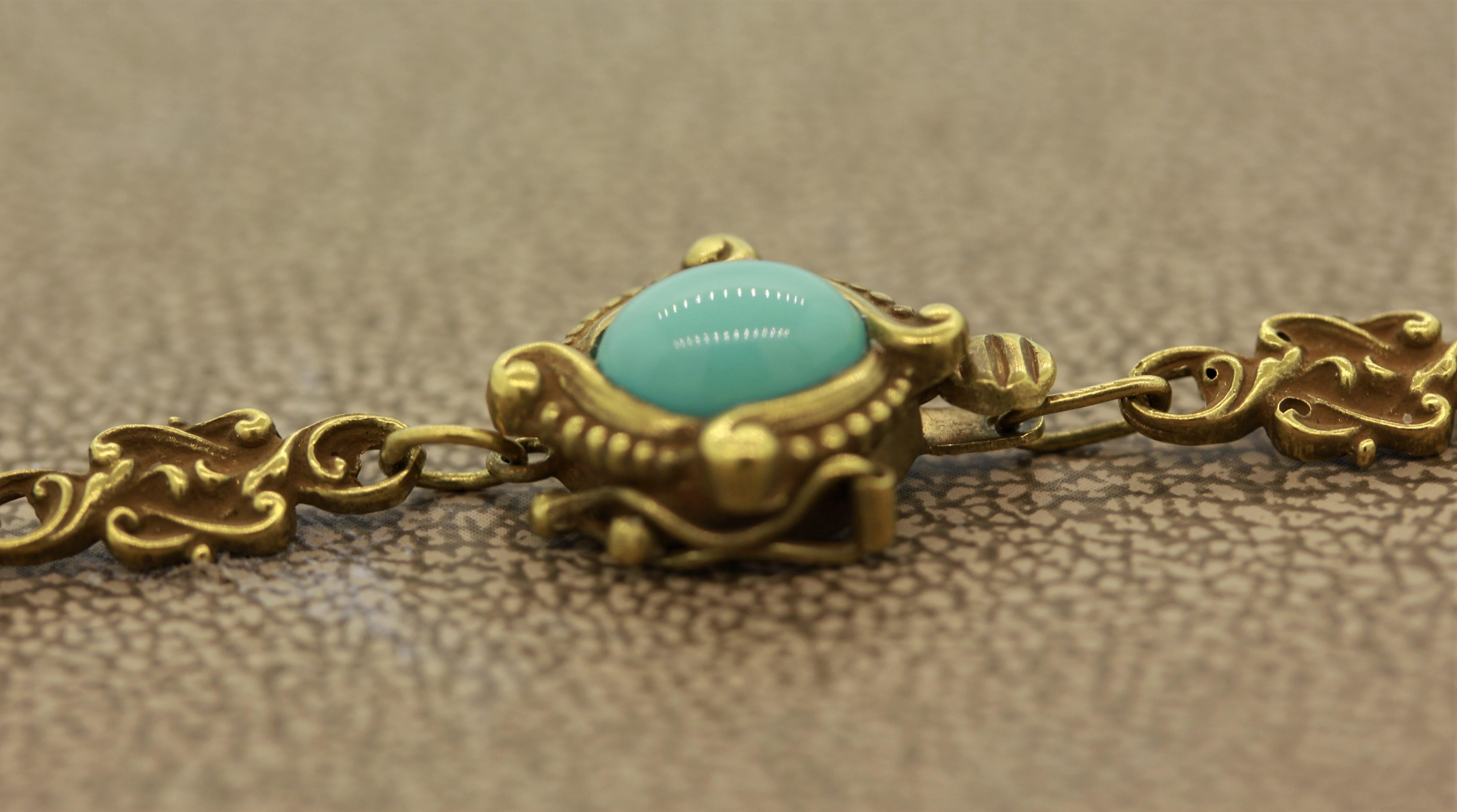 turquoise gold necklace