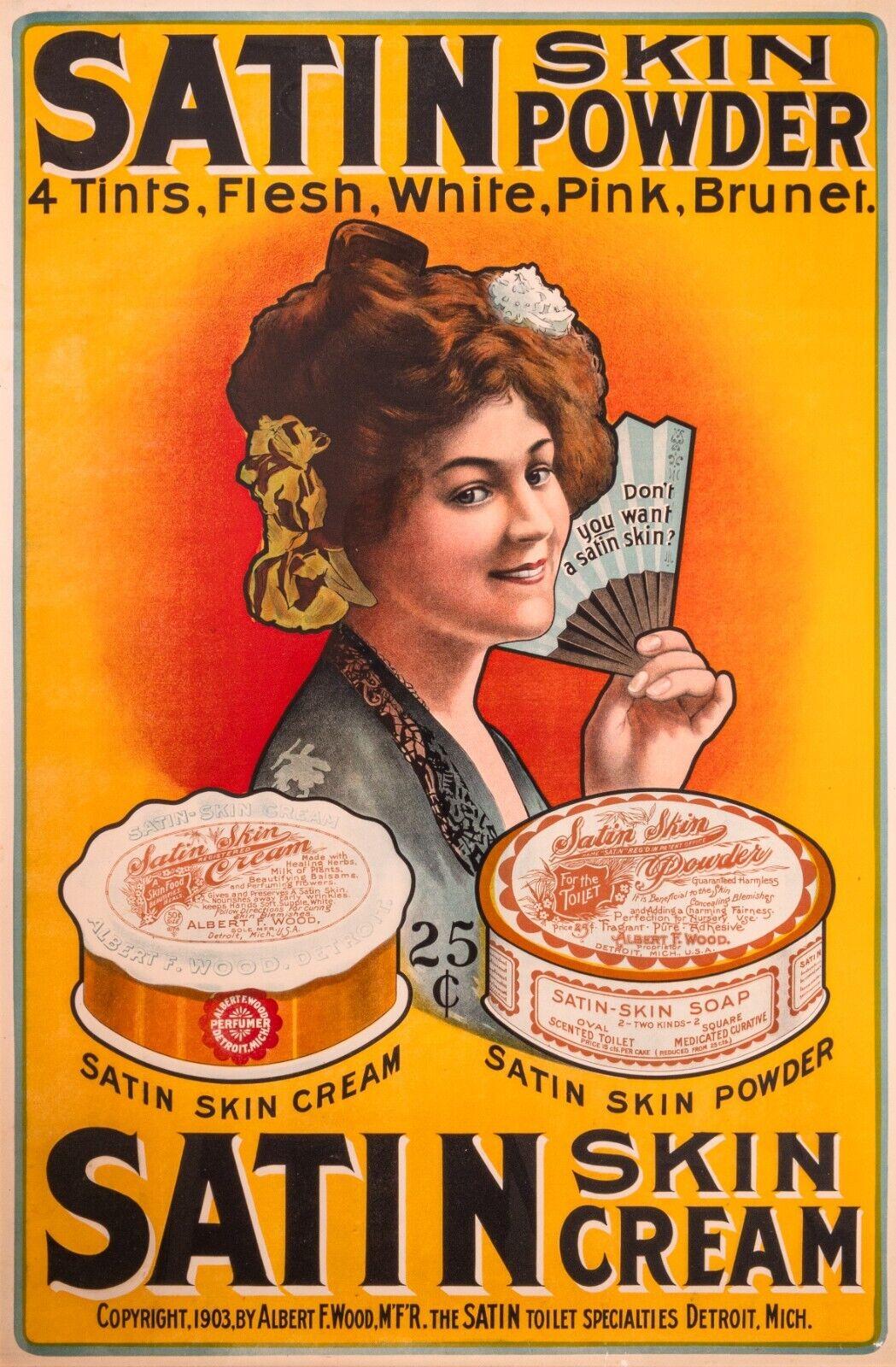 An original, antique, vintage lithograph advertising 