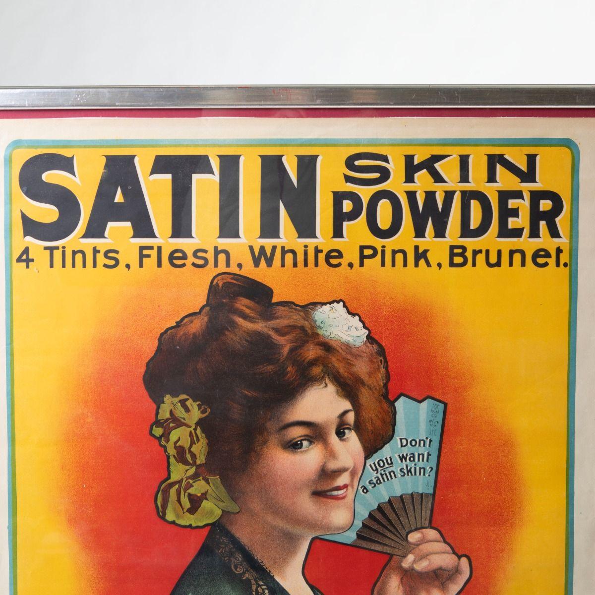 Jugendstil Antike Vintage Lithographie Satin Skin Powder von Albert F. Wood (Moderne) im Angebot