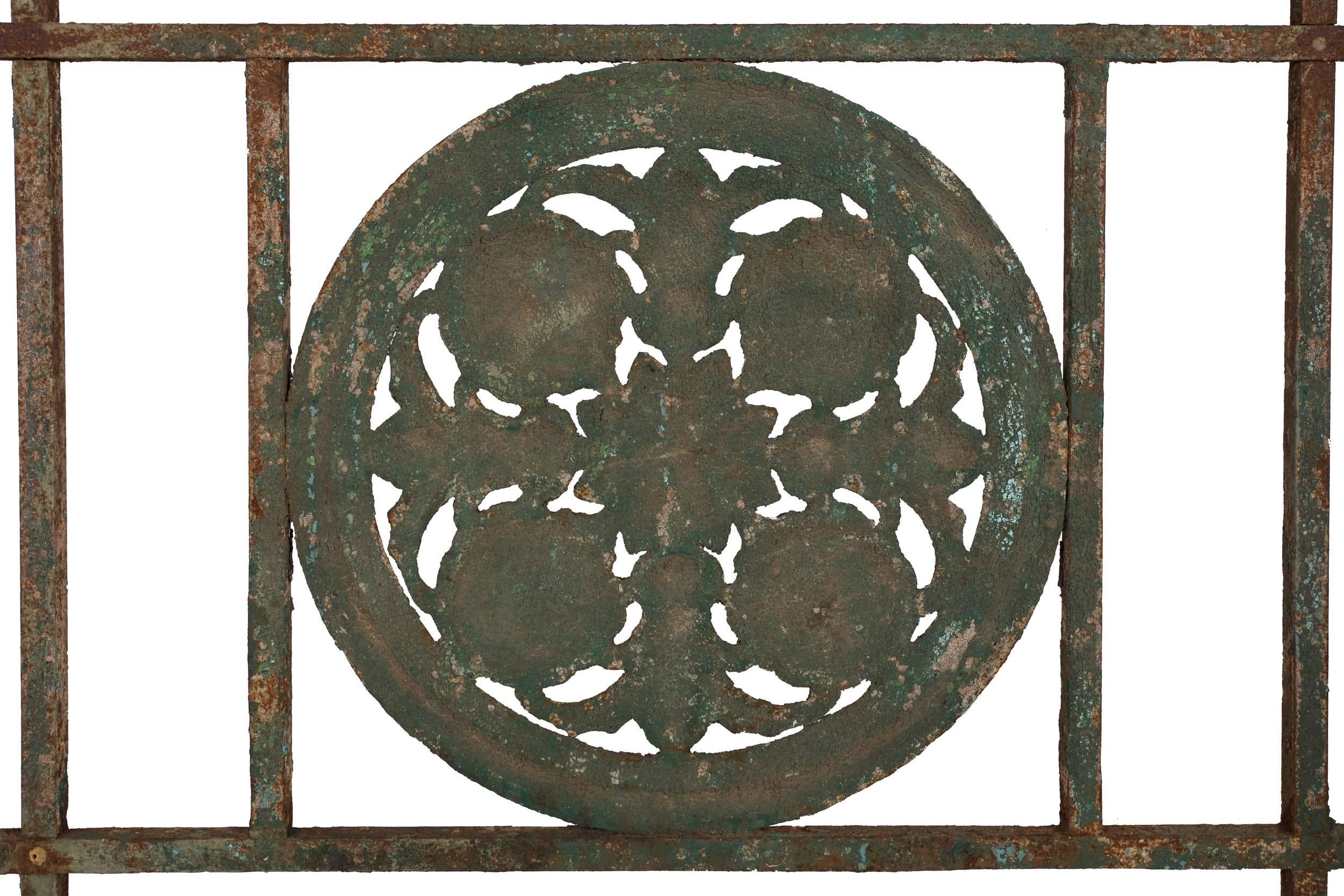 Art Nouveau Antique Wrought and Cast Iron Console Pier Table w/ Marble Top 13