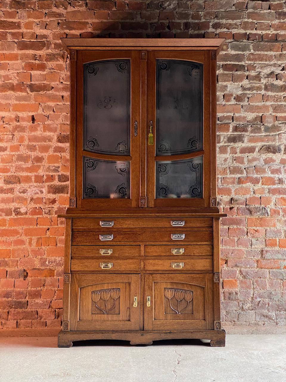 Art Nouveau Apothecary Cabinet Ukraine circa 1930s Number 22 5