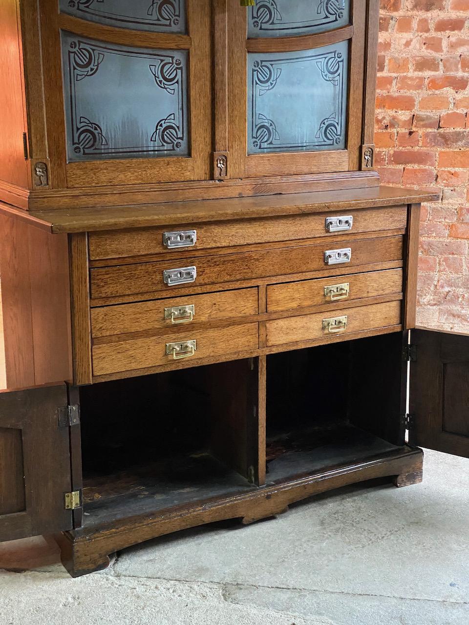 Art Nouveau Apothecary Cabinet Ukraine circa 1930s Number 22 1