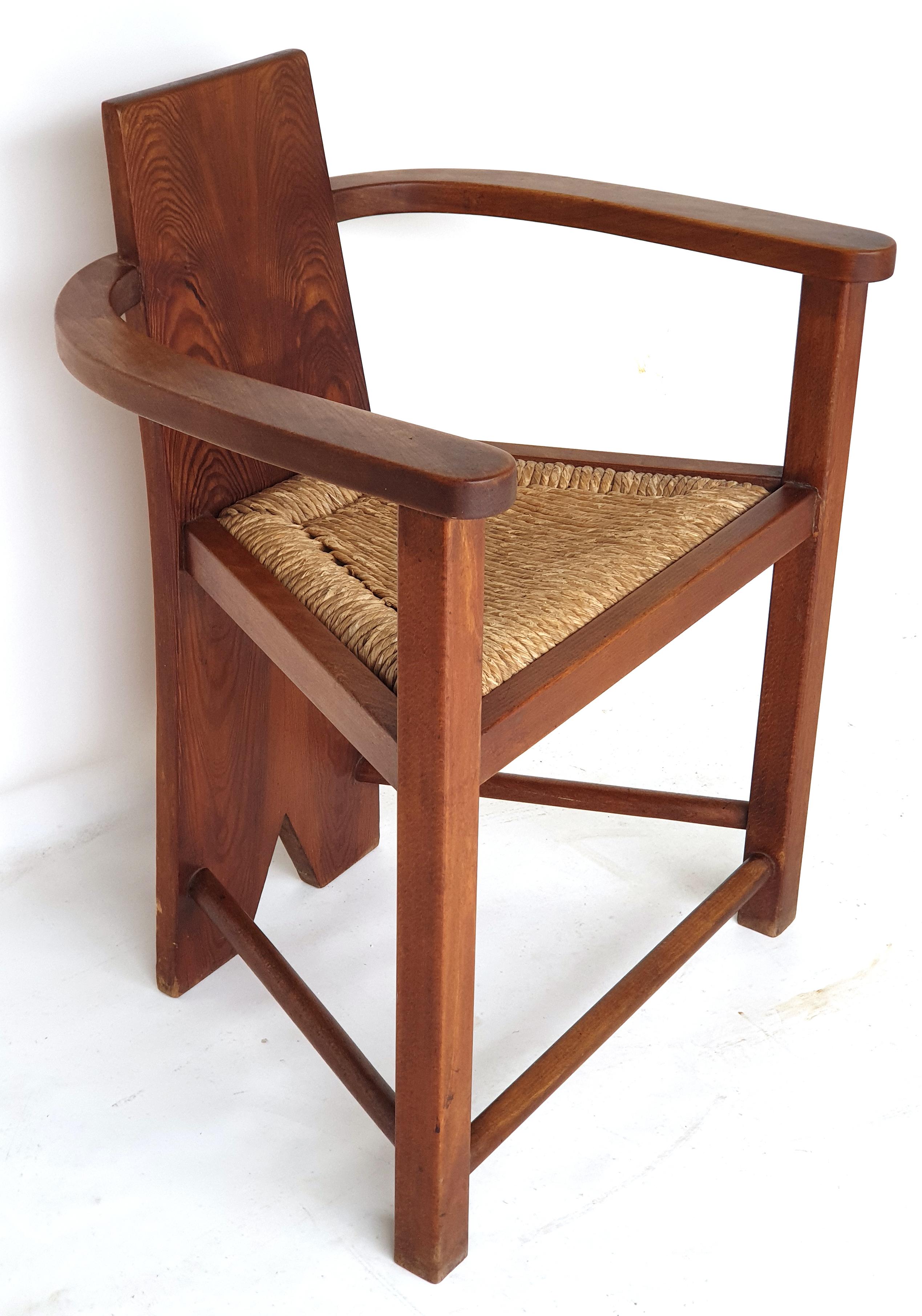 Oak Art Nouveau Armchair, Attributed to Richard Riemerschmid, Germany, 1910s