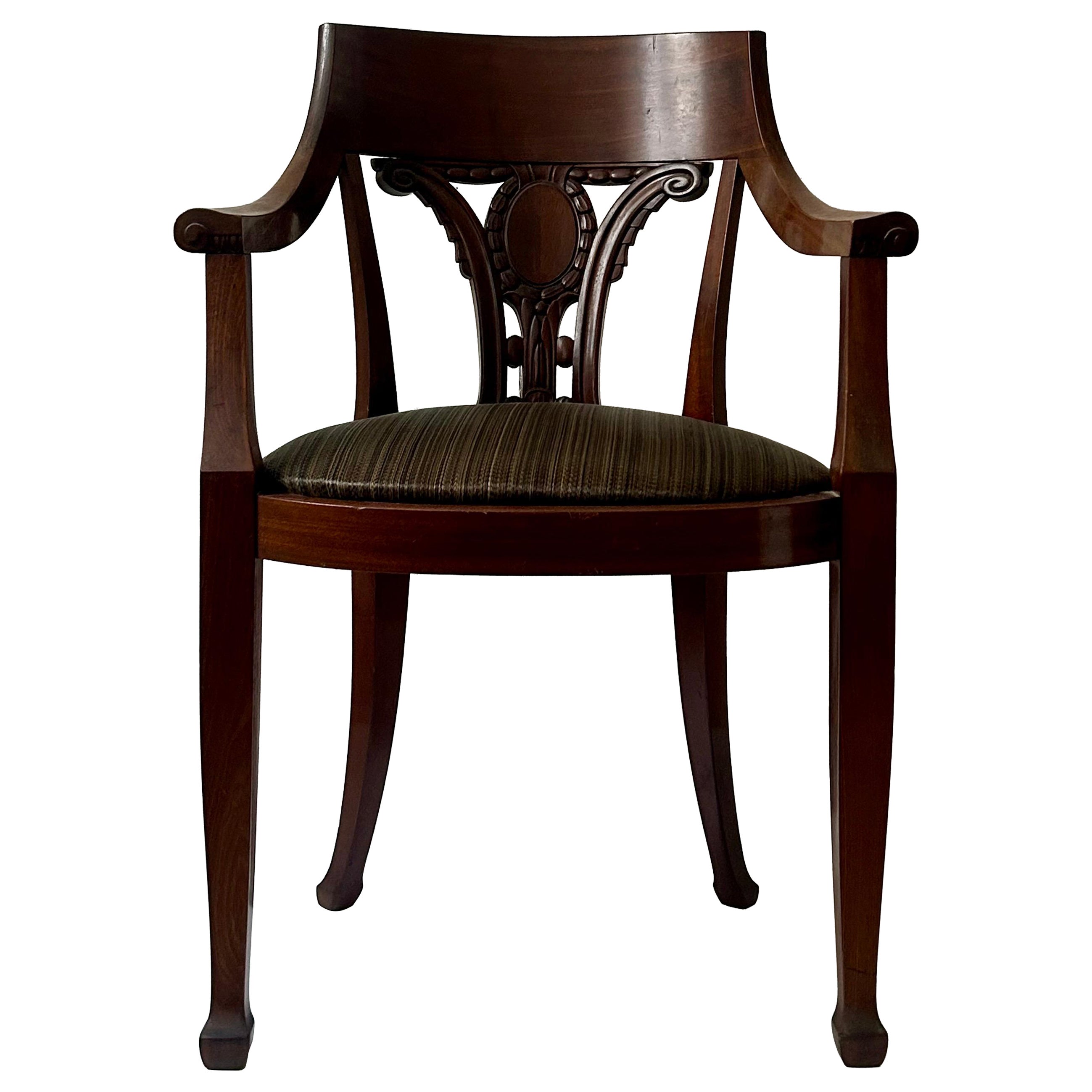 Art Nouveau Armchair by Johan Rohde (1856-1935), Denmark, C.1915.