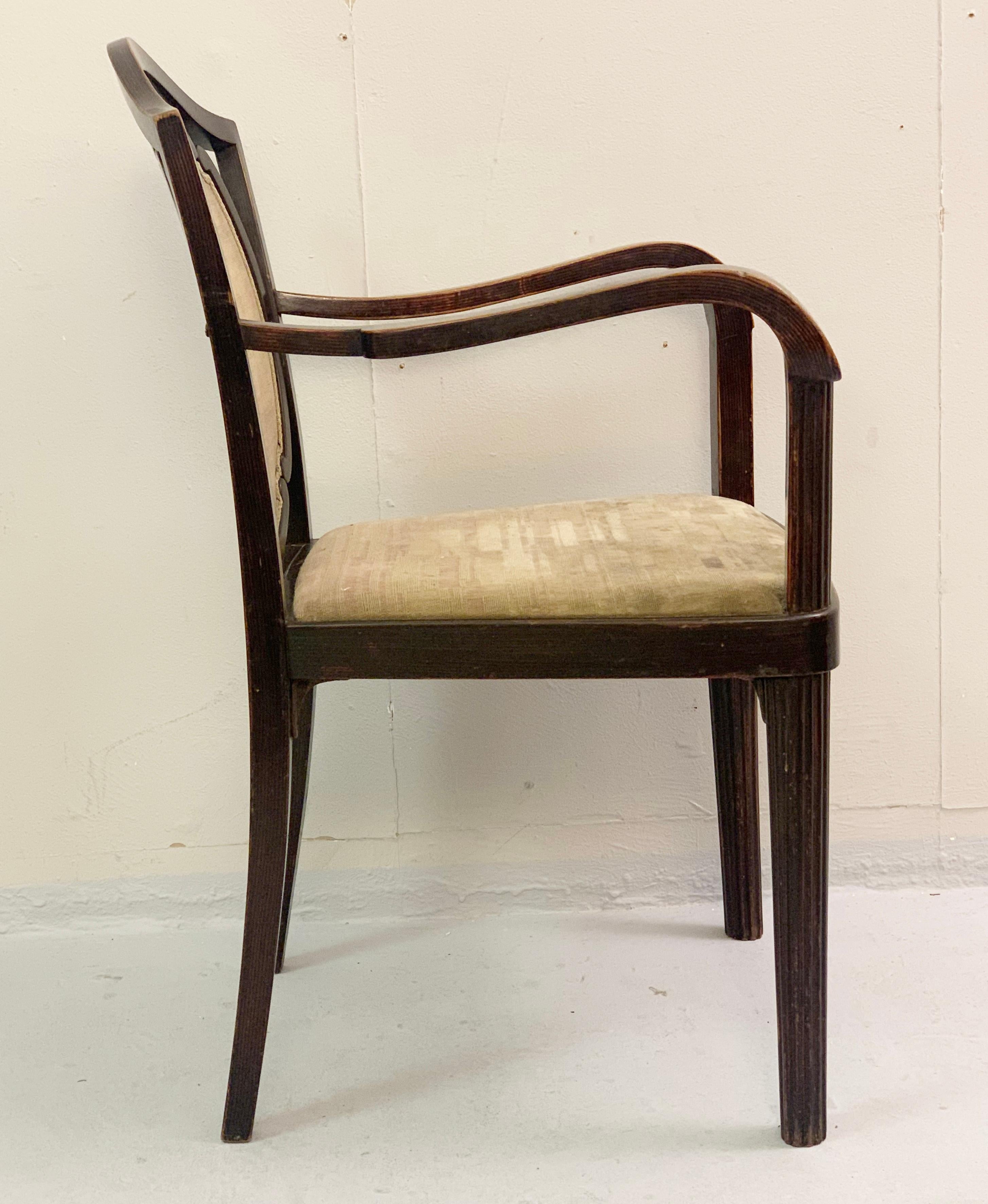 Austrian Art Nouveau Armchair by Otto Prutscher, Austria For Sale