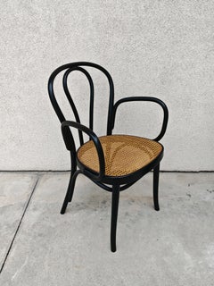 Art Nouveau Armchair in Bentwood and Cane by Mundus, Yugoslavia 1930s