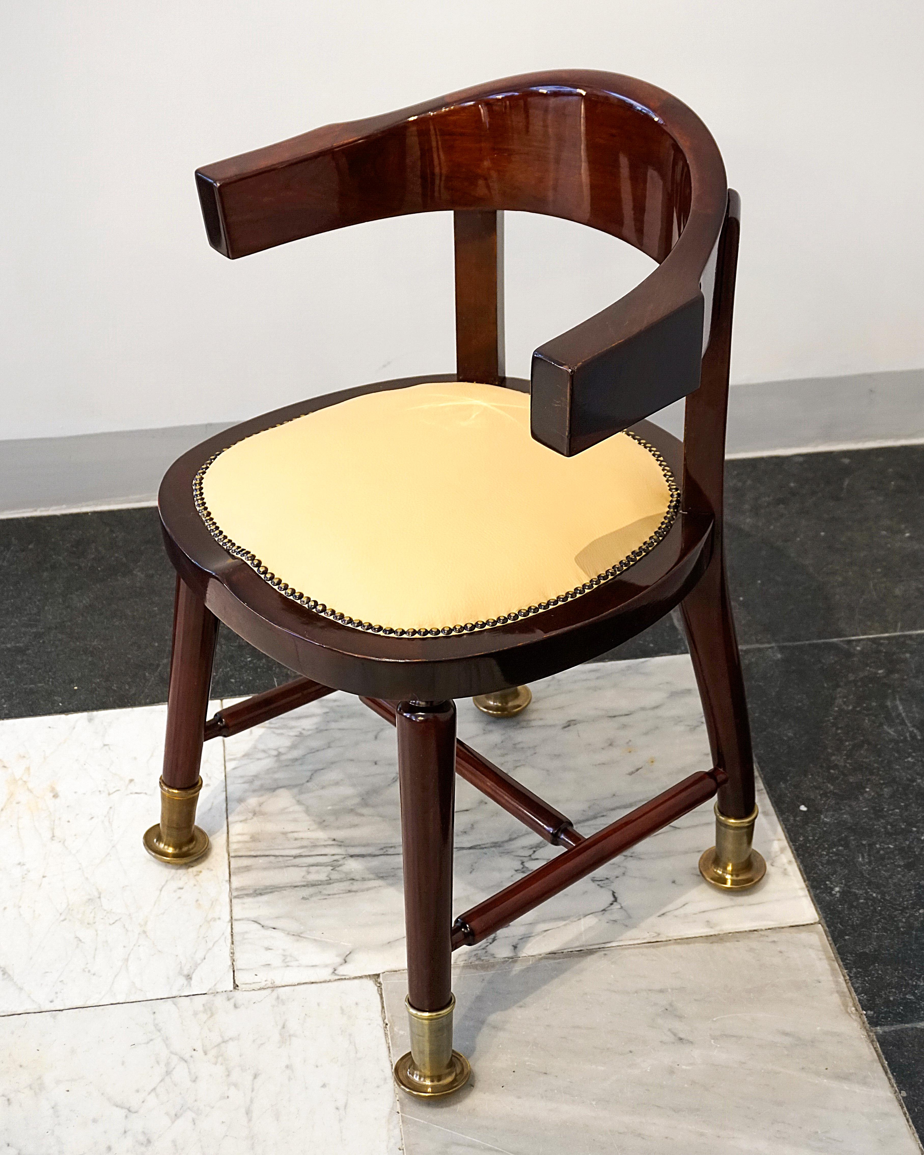 Austrian Art Nouveau Armchair 'Model Stössler', Design by Adolf Loos, Vienna, circa 1900 For Sale