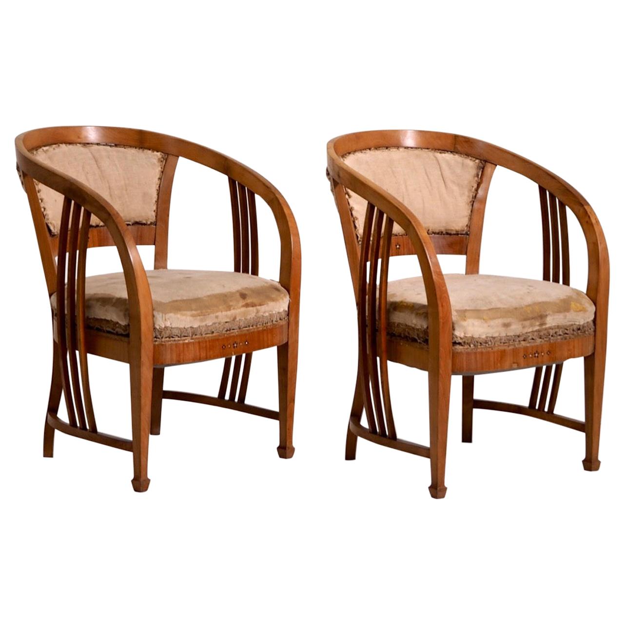 Art Nouveau Sessel:: um 1905 im Angebot