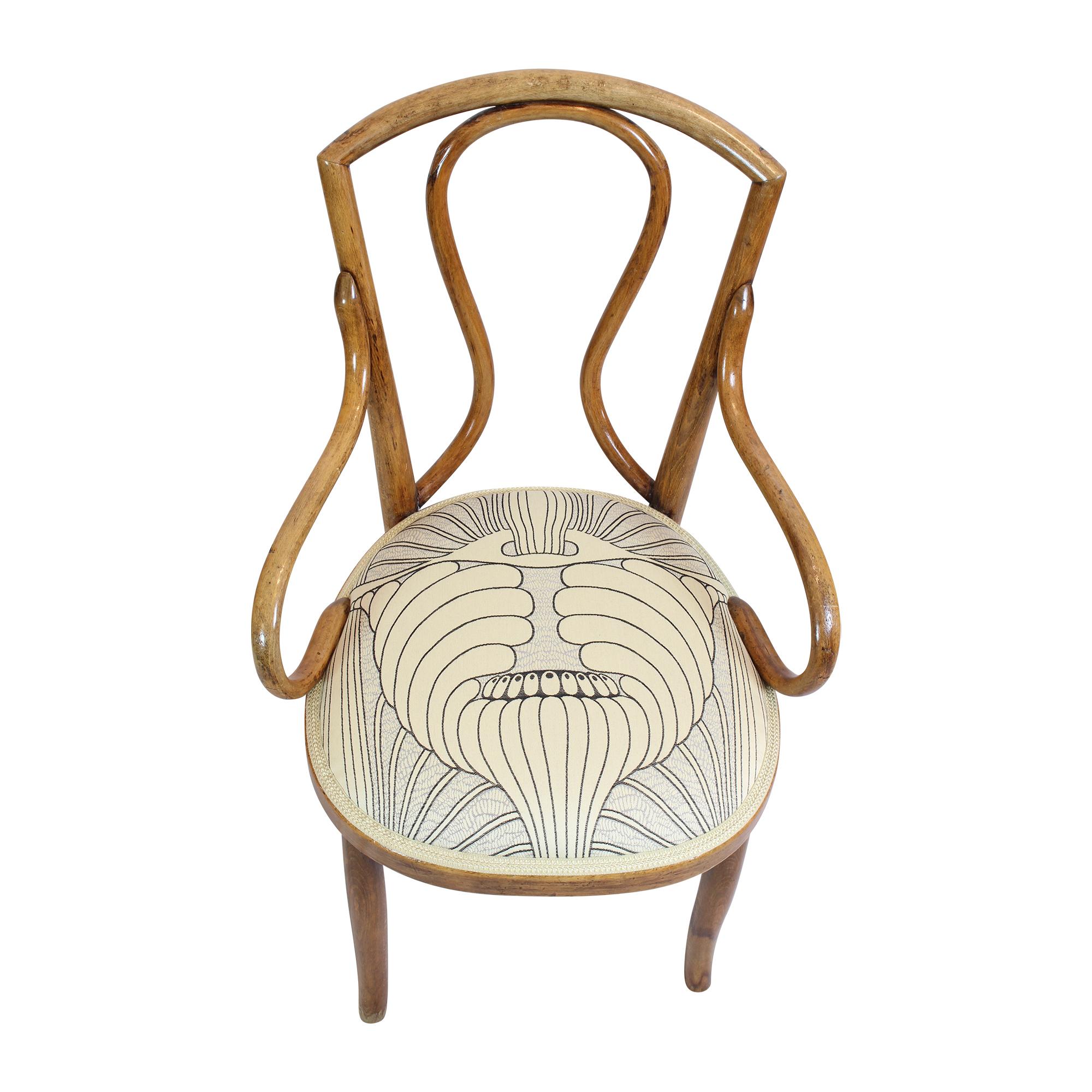 Early 20th Century Art Nouveau Around 1900 Bentwood Armchair For Sale