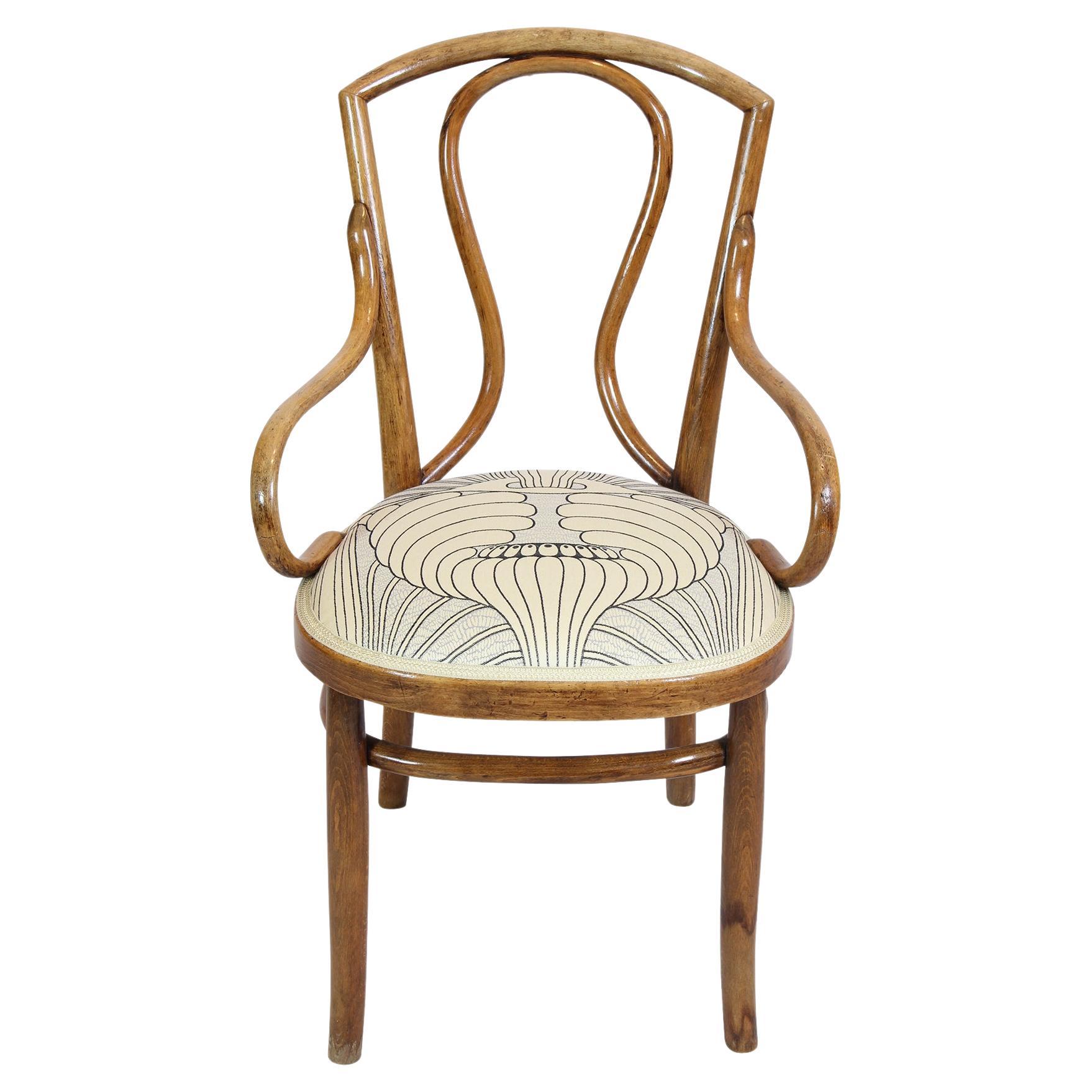 Art Nouveau Around 1900 Bentwood Armchair For Sale
