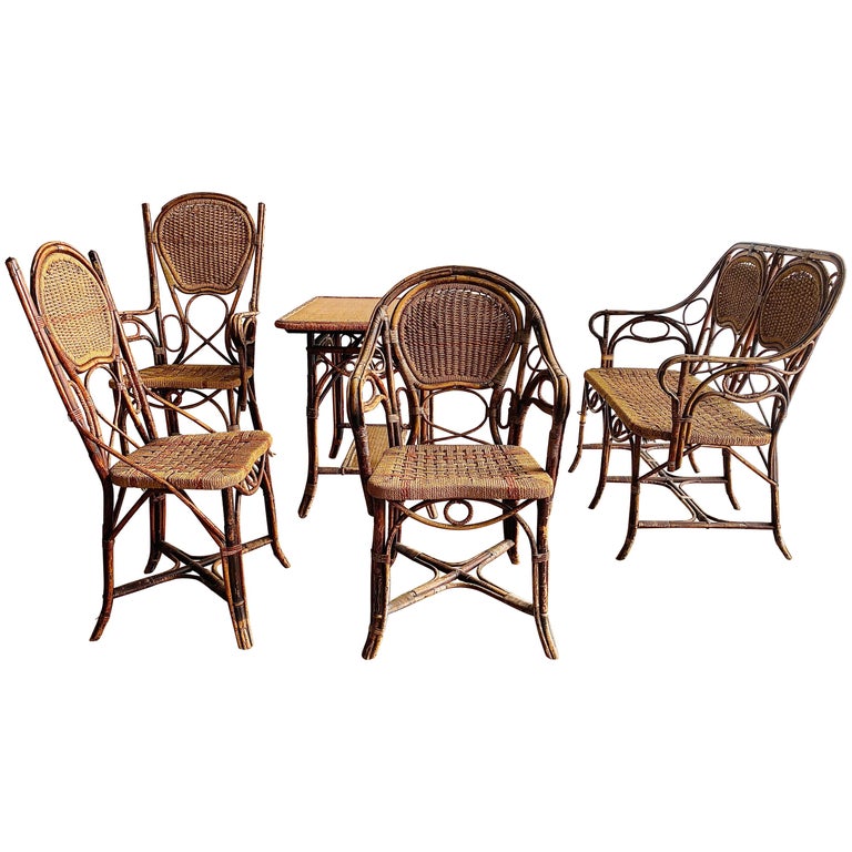 Art Nouveau Deco Antique Rope And Rattan Bamboo Garden Or Porch Set For At 1stdibs - Antique Bamboo Porch Furniture Art Nouveau Deco Antique Rope And Rattan Bamboo Garden Or Porch Set For At 1stdibs - Antique Bamboo Porch Furniture