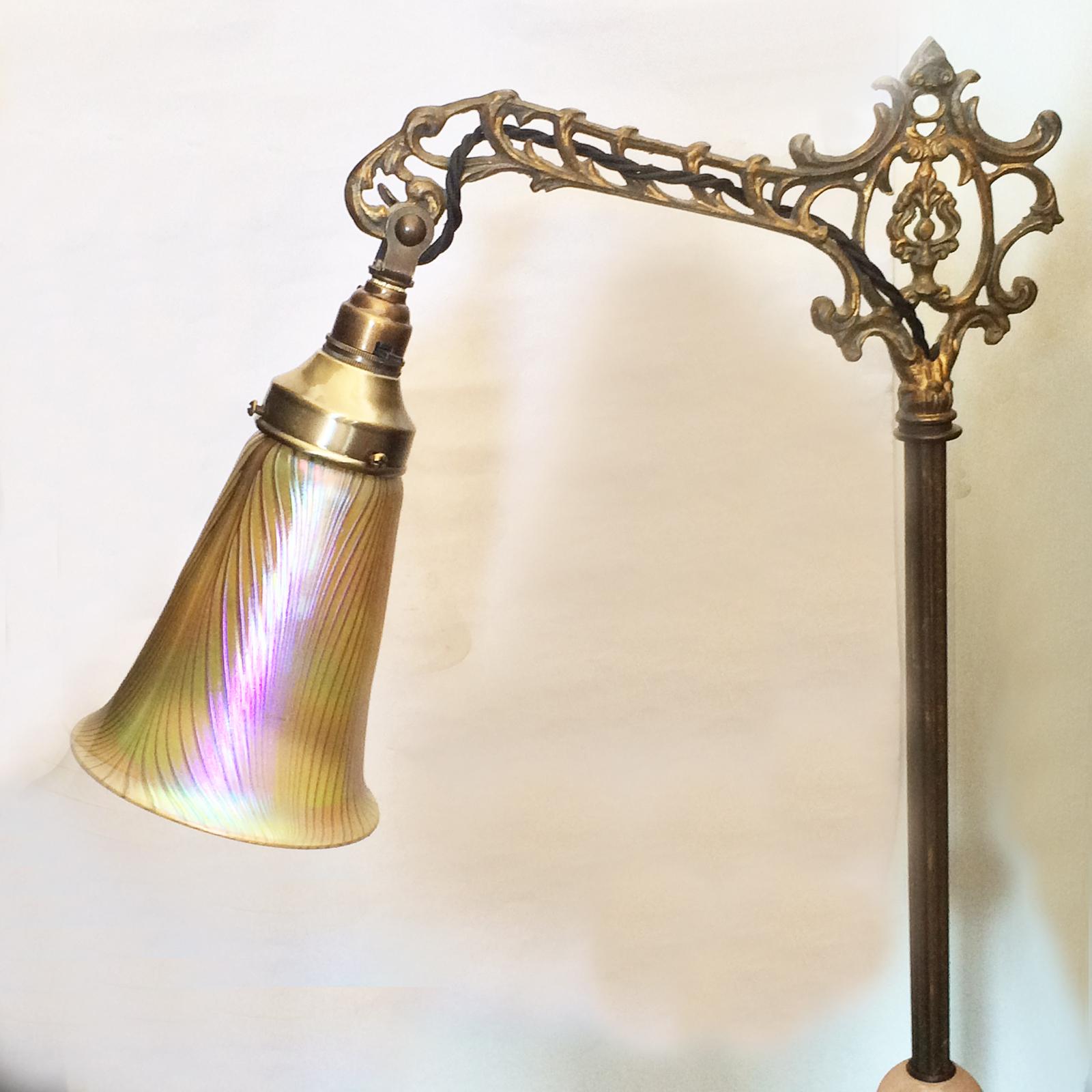 Art Nouveau Art Deco Bridge Floor Standard Lamp (Art nouveau)