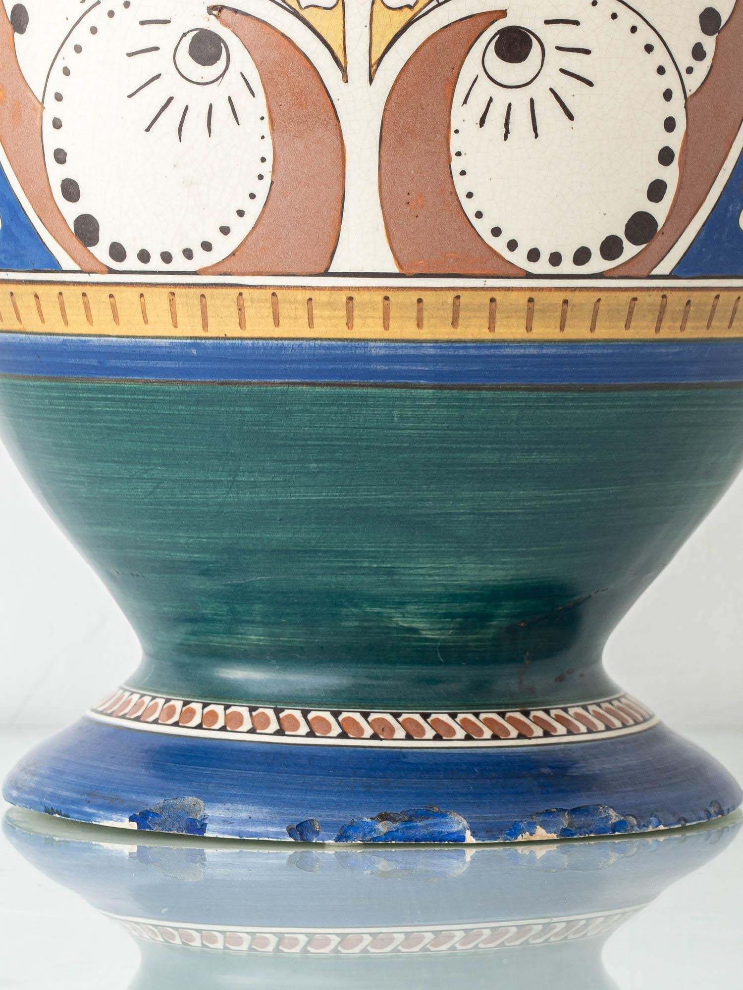 Art Nouveau–Art Deco Monumental Lindus Vase, Arnhemsche Fayencefabriek, 1910s For Sale 3