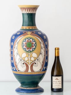 Art Nouveau–Art Deco Monumental Lindus Vase, Arnhemsche Fayencefabriek, 1910s