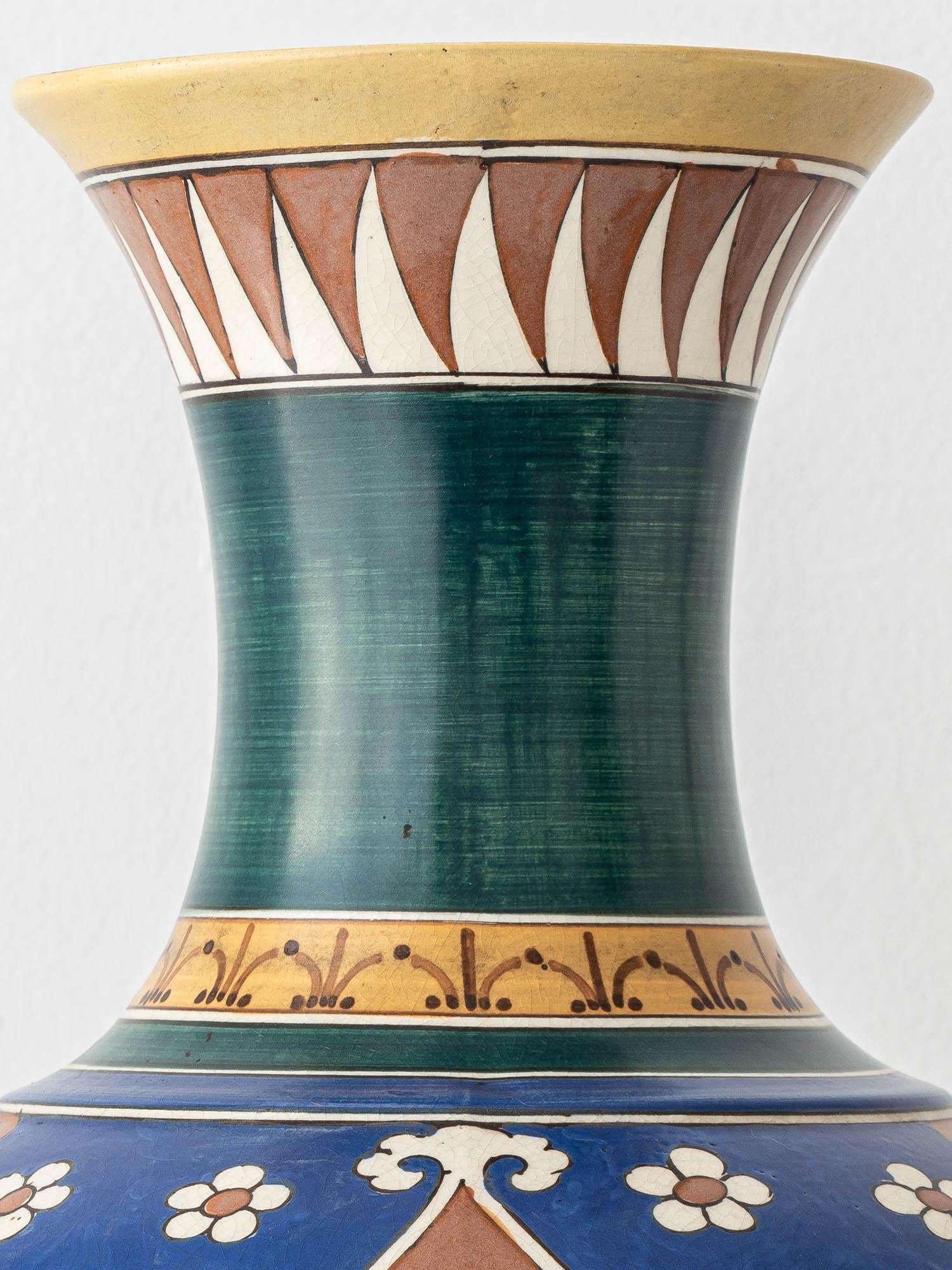 Art Nouveau–Art Deco Monumental Lindus Vase, Arnhemsche Fayencefabriek, 1910s For Sale 1