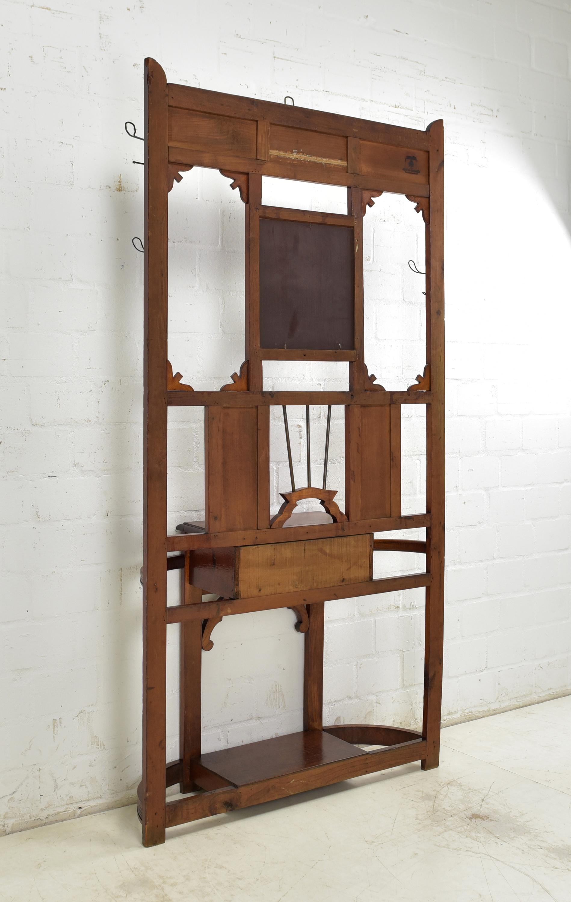 Art Nouveau / Art Deco Wardrobe in Oak, 1925 For Sale 7