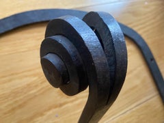 Art Deco / Nouveau black finished wrought iron coat rack, Europe, 1900 - 1930