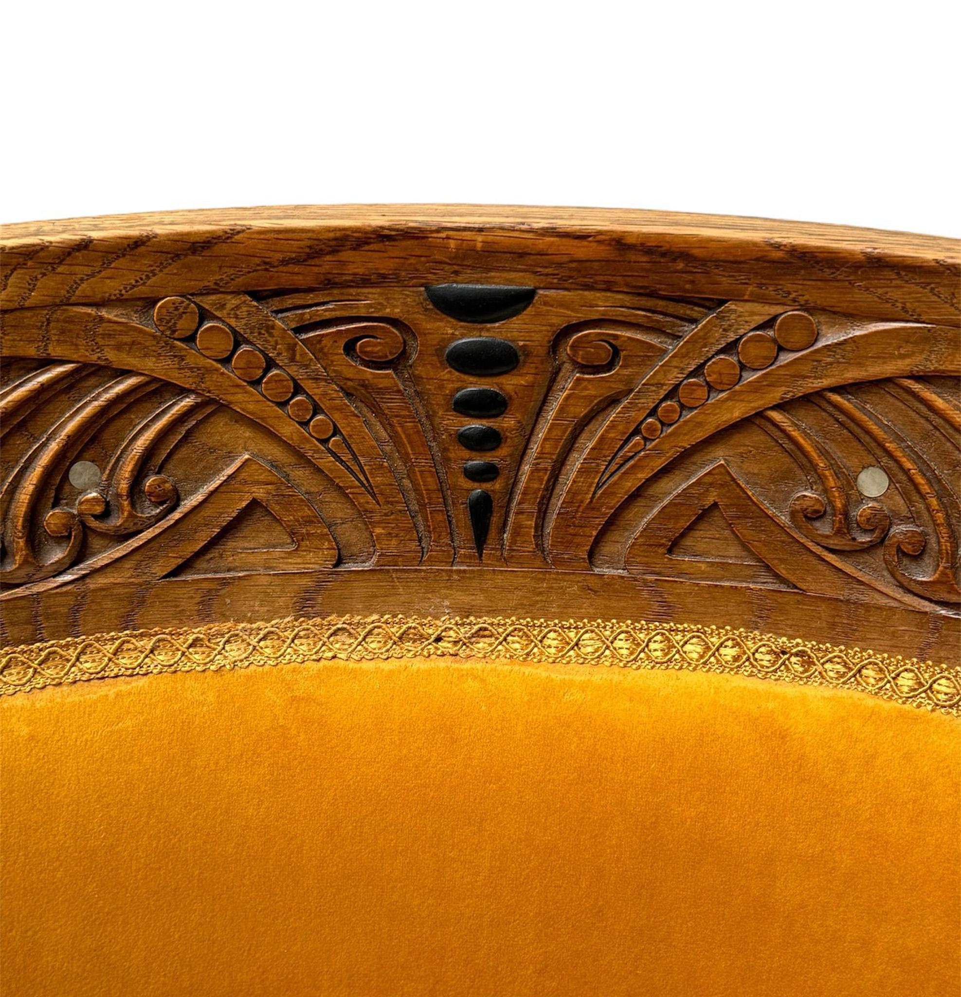 Art Nouveau Arts & Crafts Armchairs by H.F. Jansen & Zonen Amsterdam For Sale 6