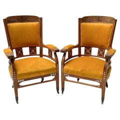 Fauteuils Art Nouveau Arts & Crafts de H.F. Jansen & Zonen Amsterdam