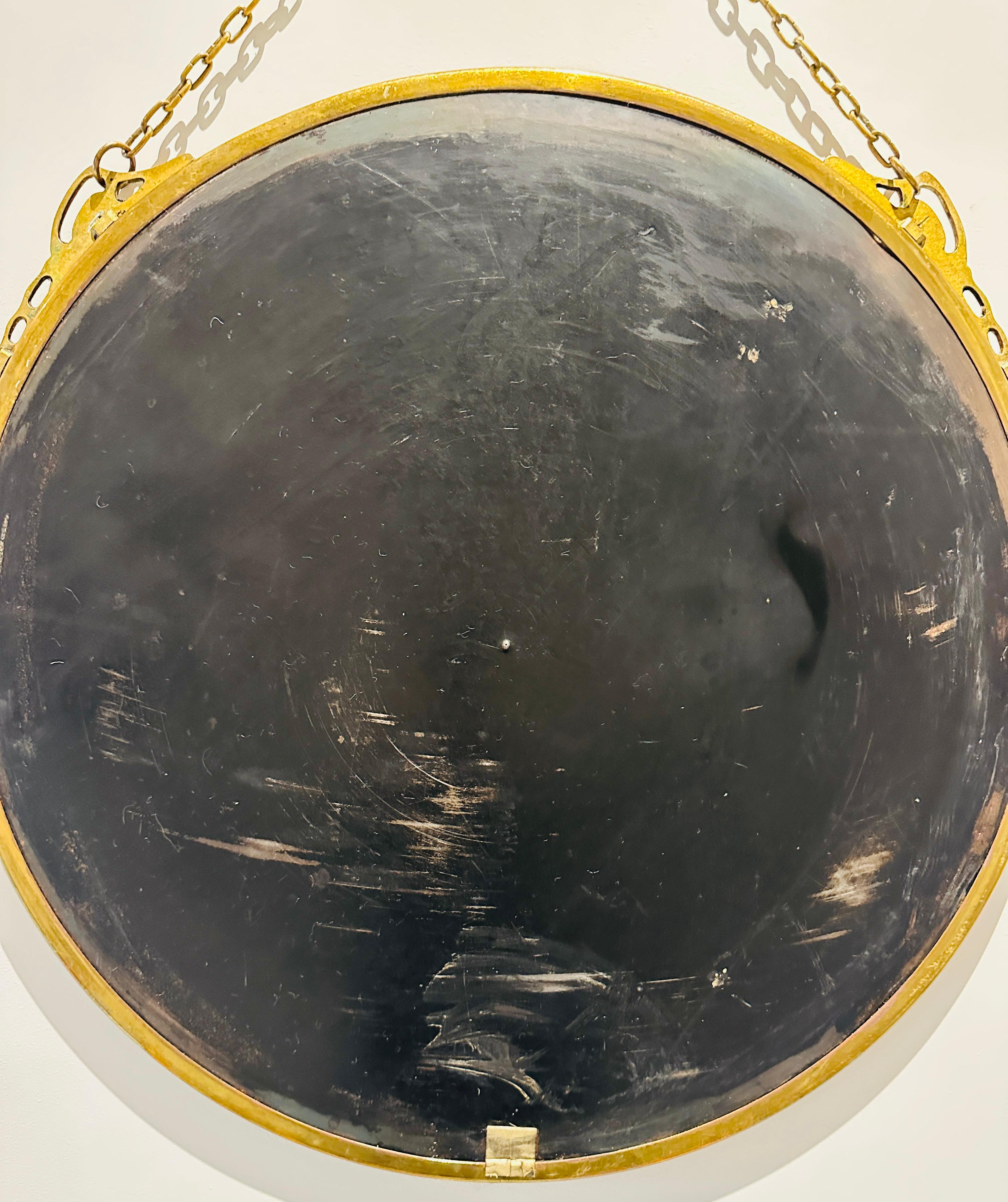 Miroir Art Nouveau Arts & Crafts Style Verre Biseauté Laiton Rose Or en vente 11