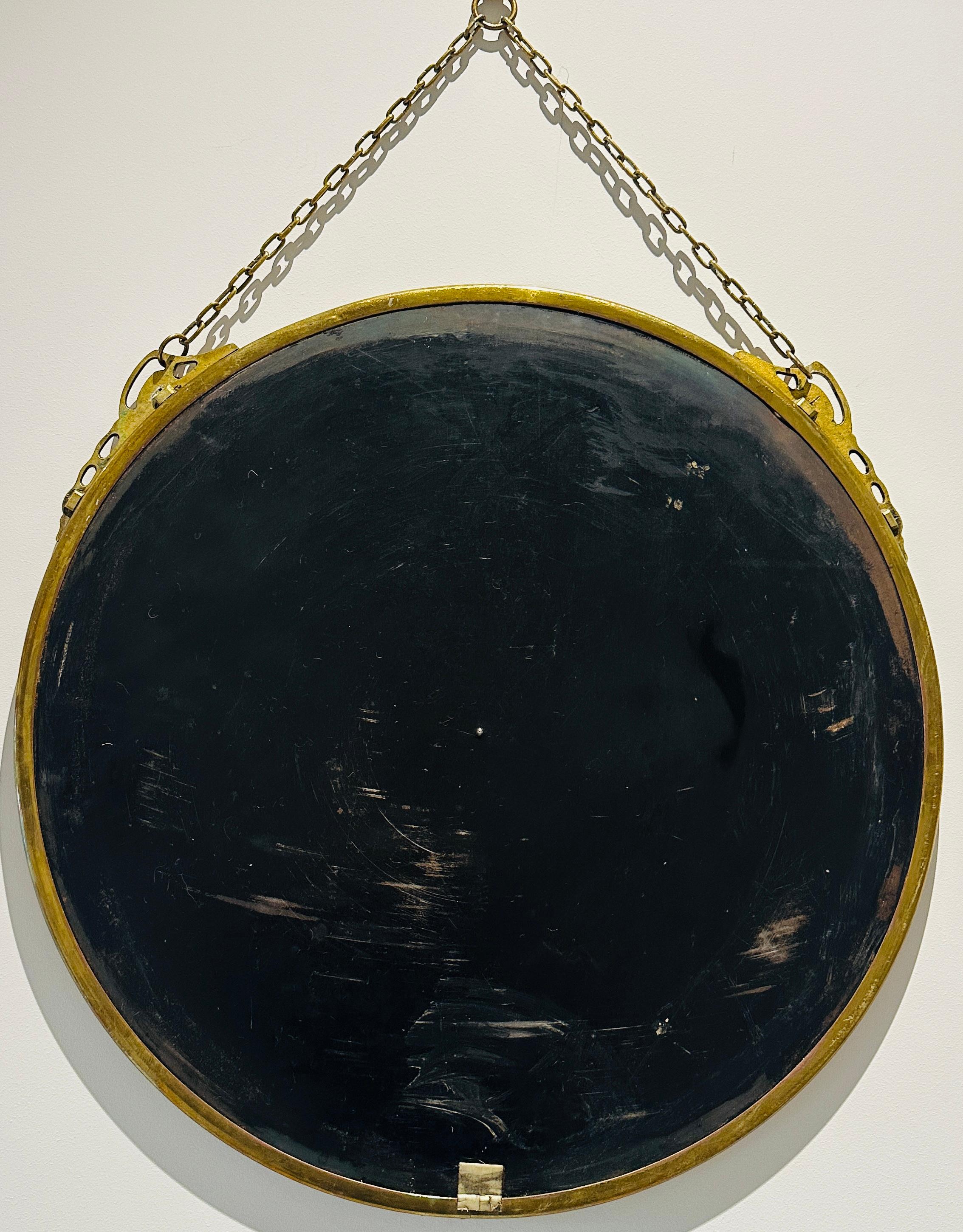 Miroir Art Nouveau Arts & Crafts Style Verre Biseauté Laiton Rose Or en vente 12