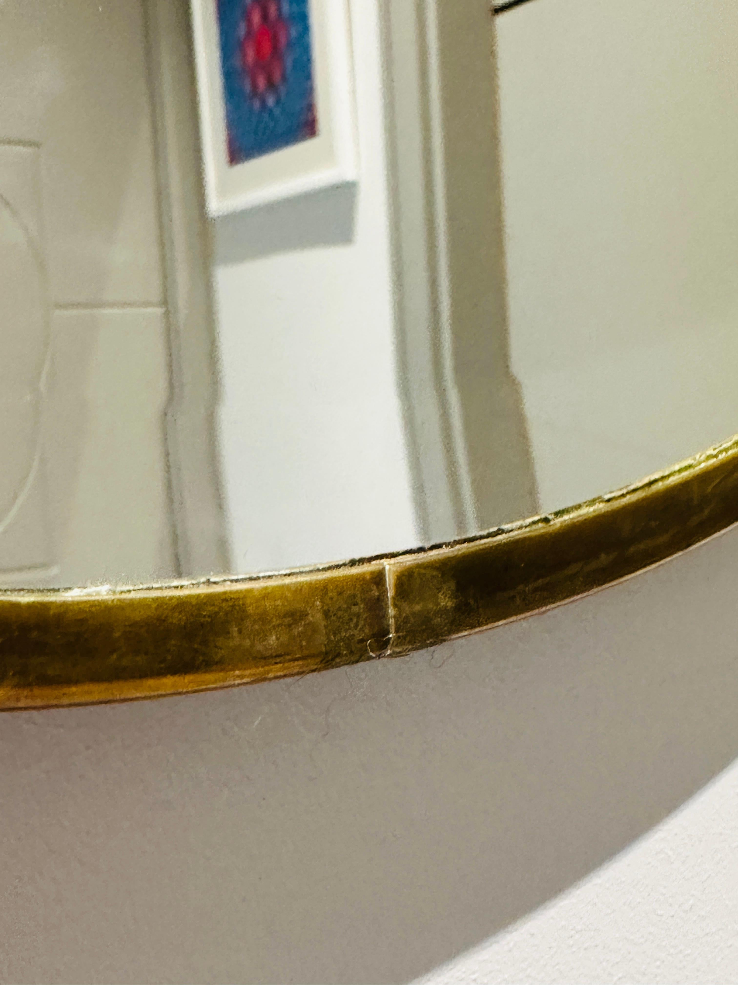 Miroir Art Nouveau Arts & Crafts Style Verre Biseauté Laiton Rose Or en vente 13