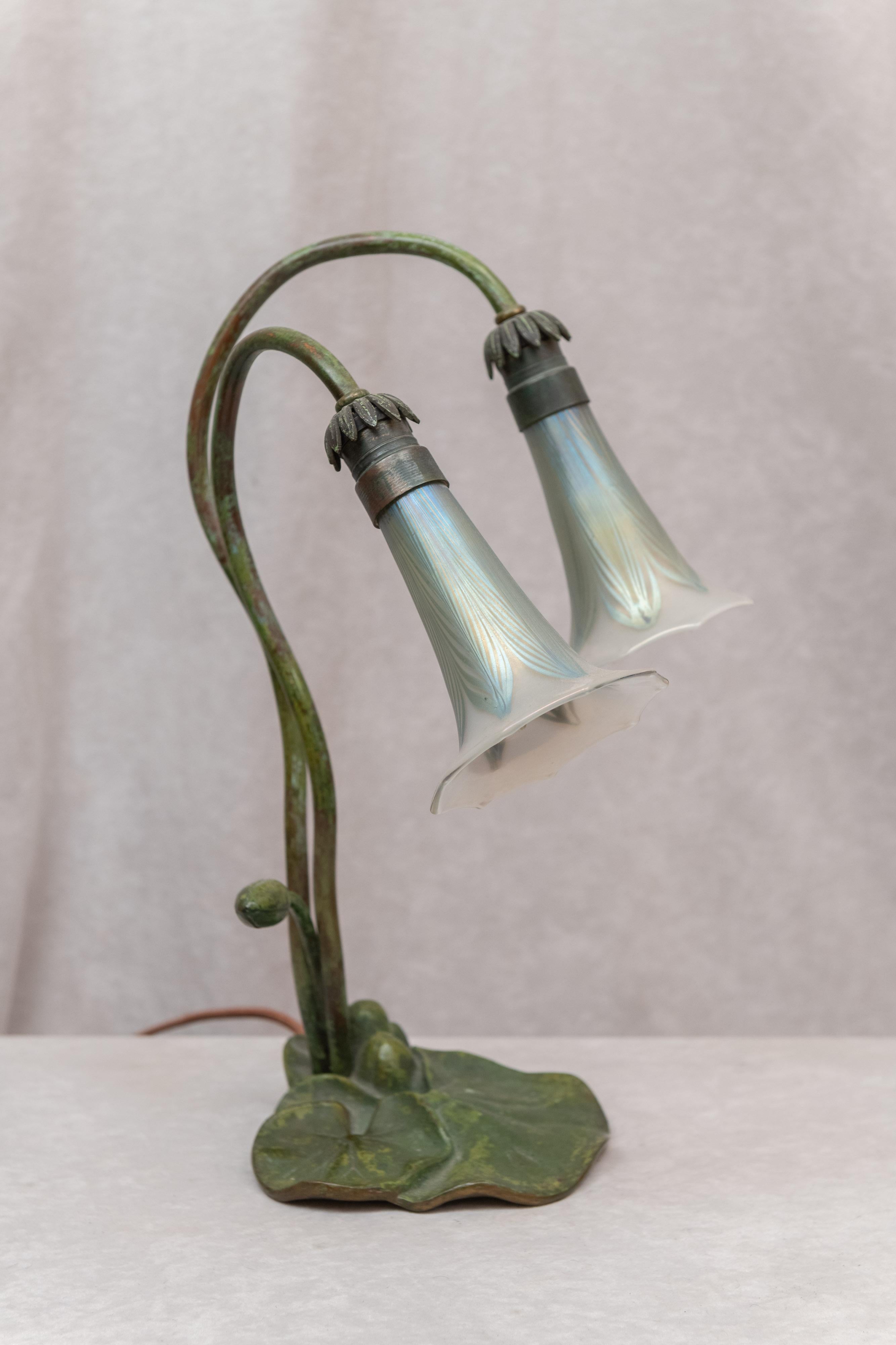 art nouveau lily lamp