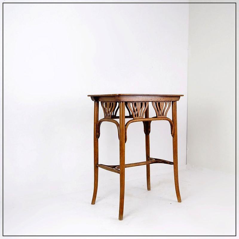 Art Nouveau Austrian Bentwood Small, Palm Side Table by Jacob and Joseph Kohn 7