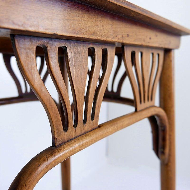 Art Nouveau Austrian Bentwood Small, Palm Side Table by Jacob and Joseph Kohn 8